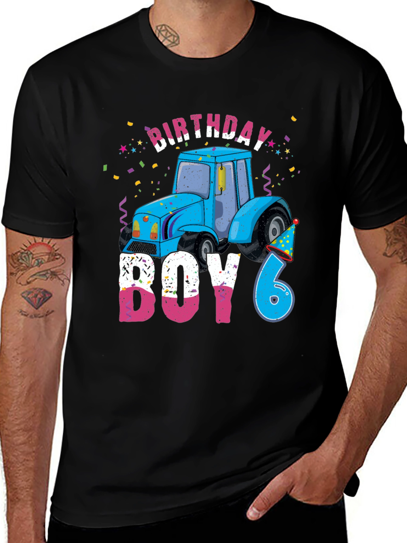 Variant 14 of Birthday Boy Tractor 6th Birthday T-Shirt