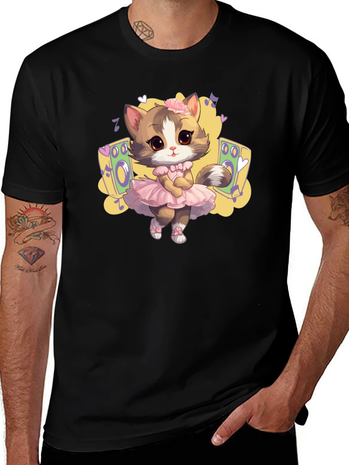 Variant 13 of Cute Cat Ballerina Graphic Tee