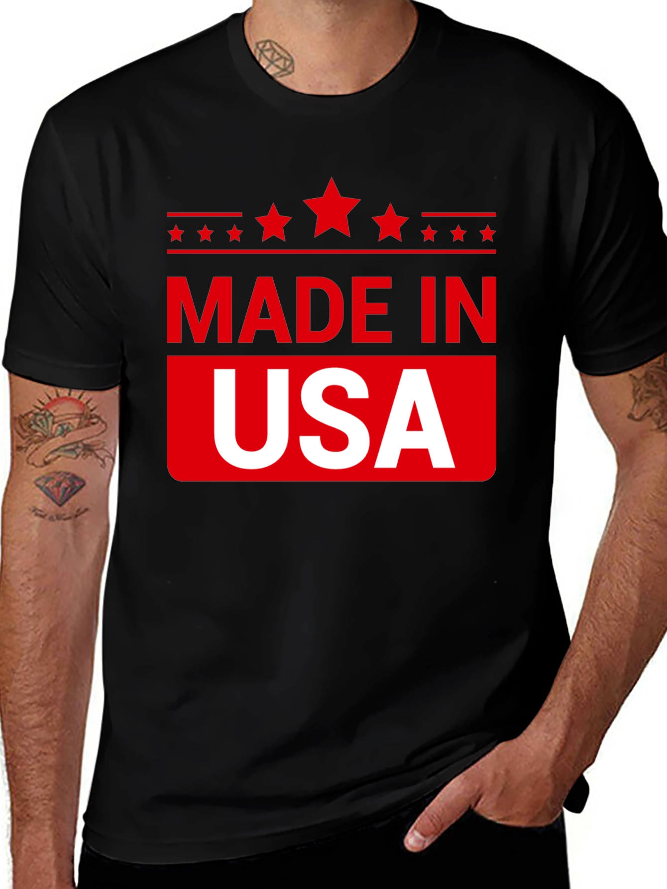 Variant 11 of Made in USA Patriotic Graphic Tee