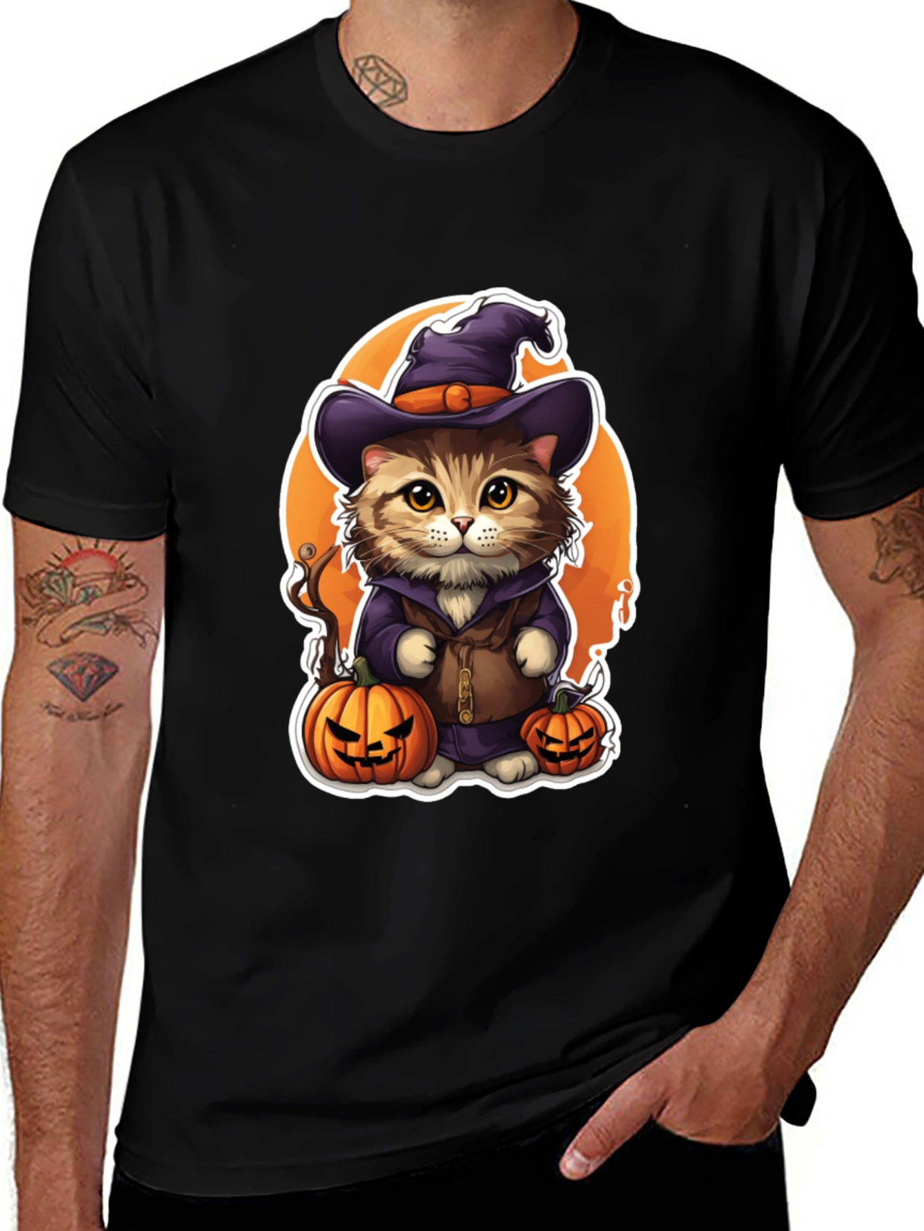 Variant 11 of Halloween Cat T-Shirt