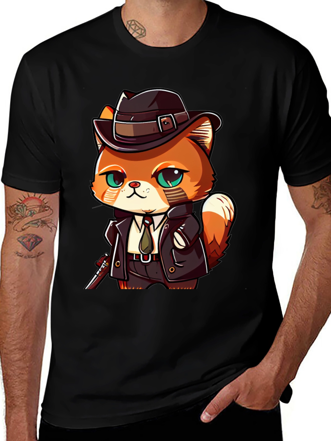 Variant 8 of Cool Cat Gangster Graphic T-Shirt