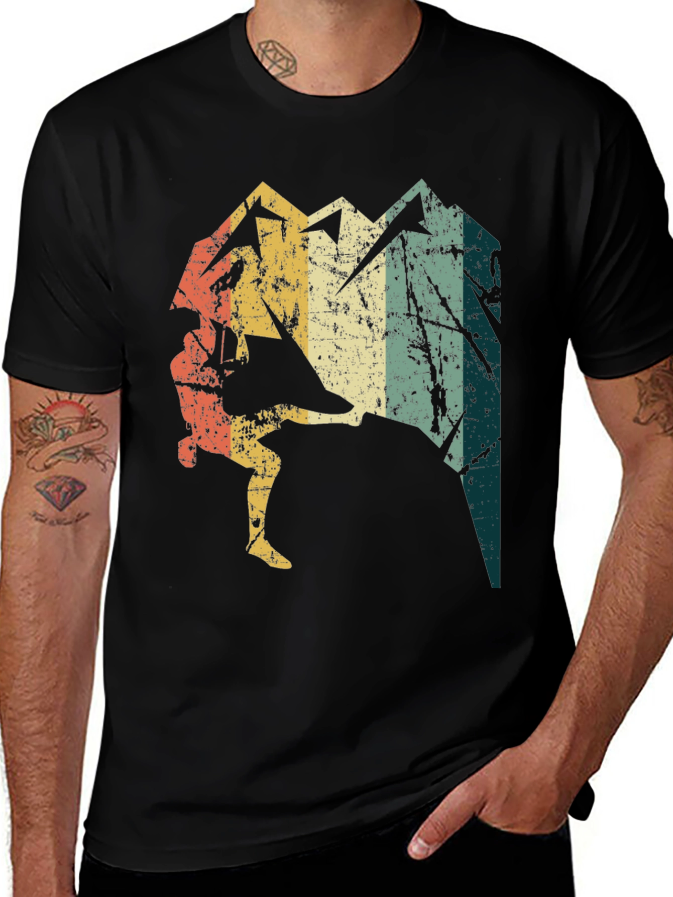 Variant 2 of Vintage Climbing T-Shirt - Retro Rock Climbing Design
