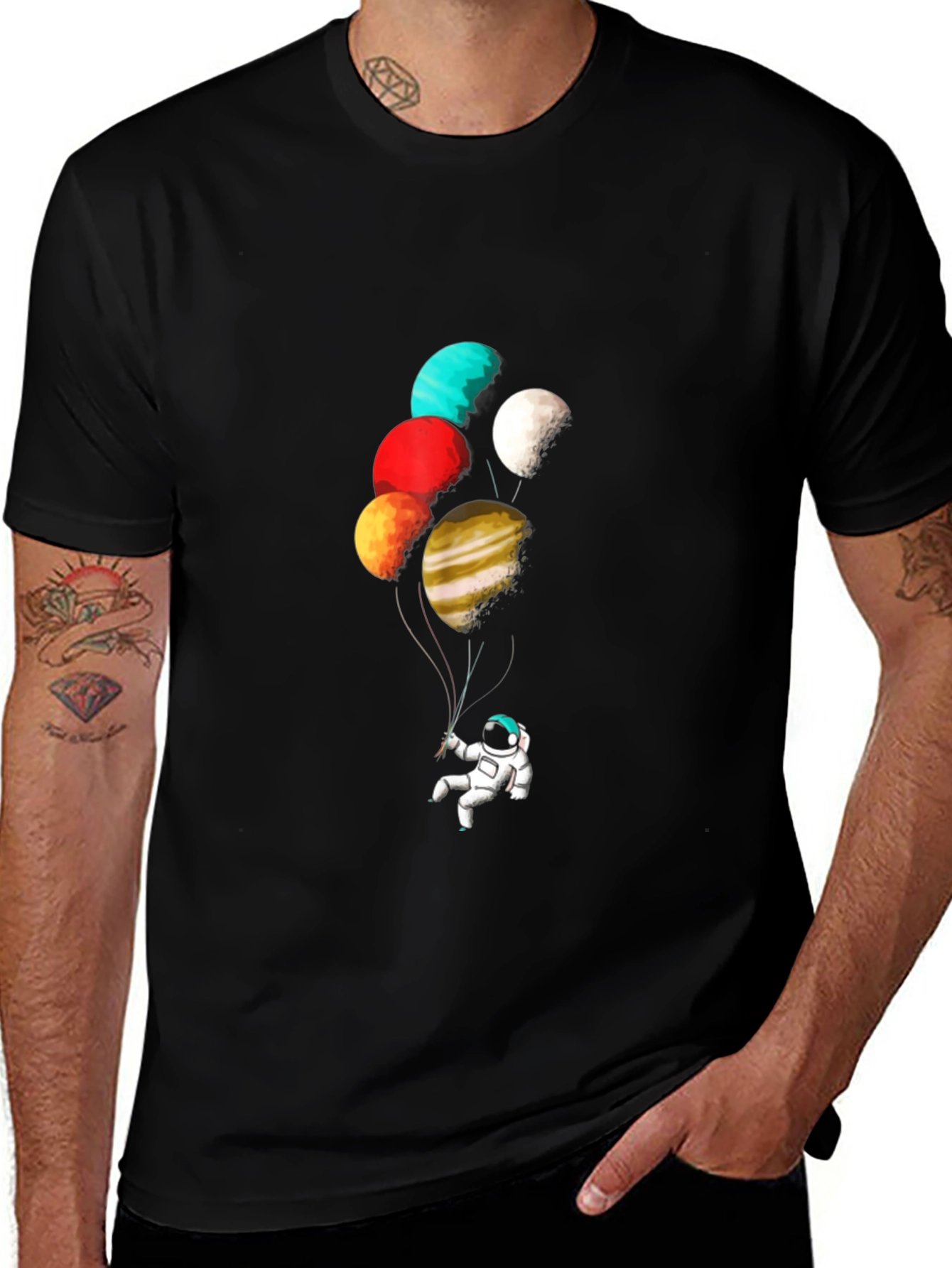 Variant 28 of Astronaut Planet Balloon Graphic Tee