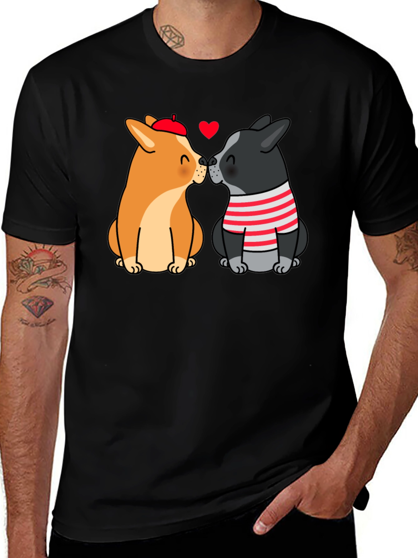 Variant 2 of Cute Dog Love T-Shirt