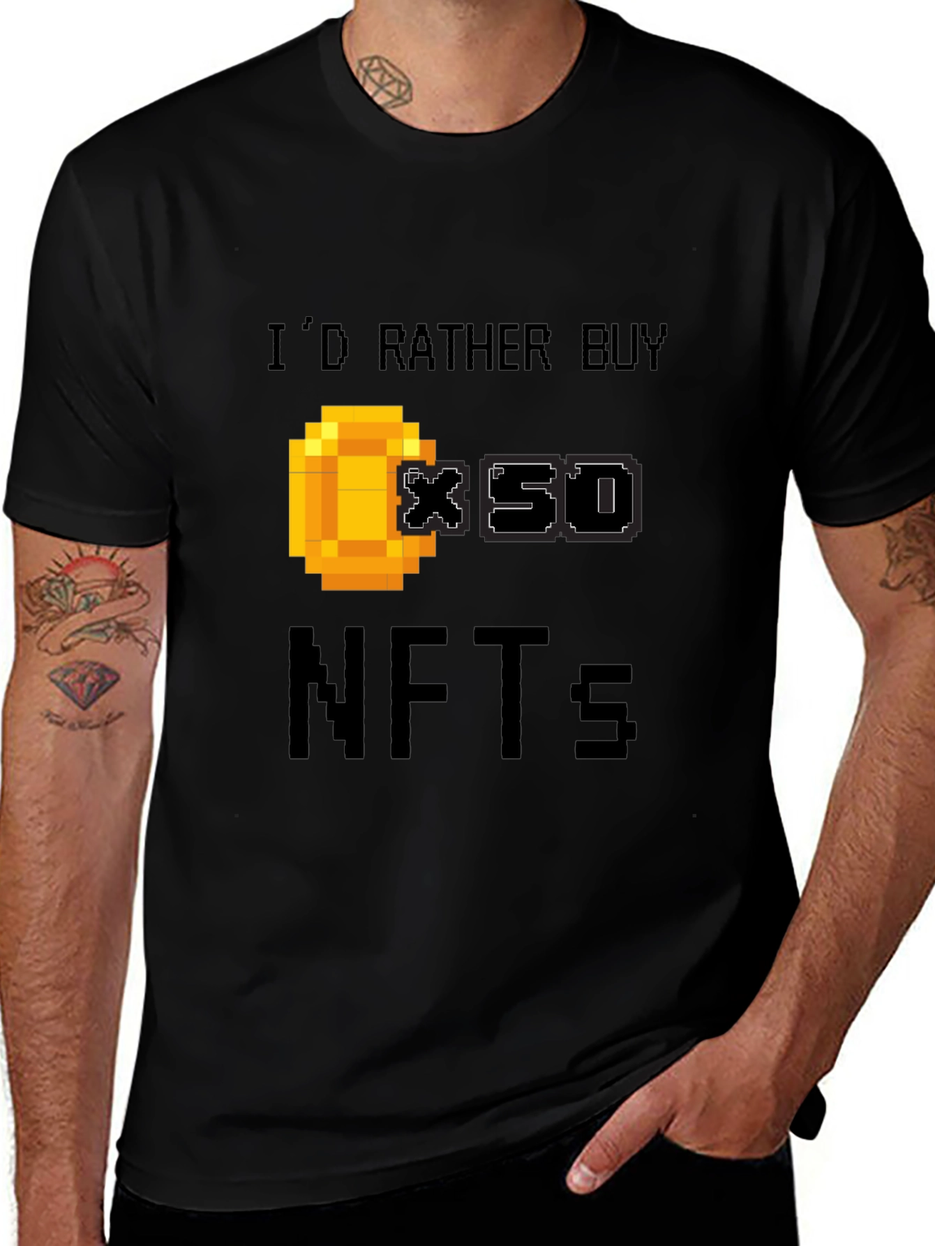Variant 30 of I'd Rather Buy x50 NFTs Funny Gamer T-Shirt