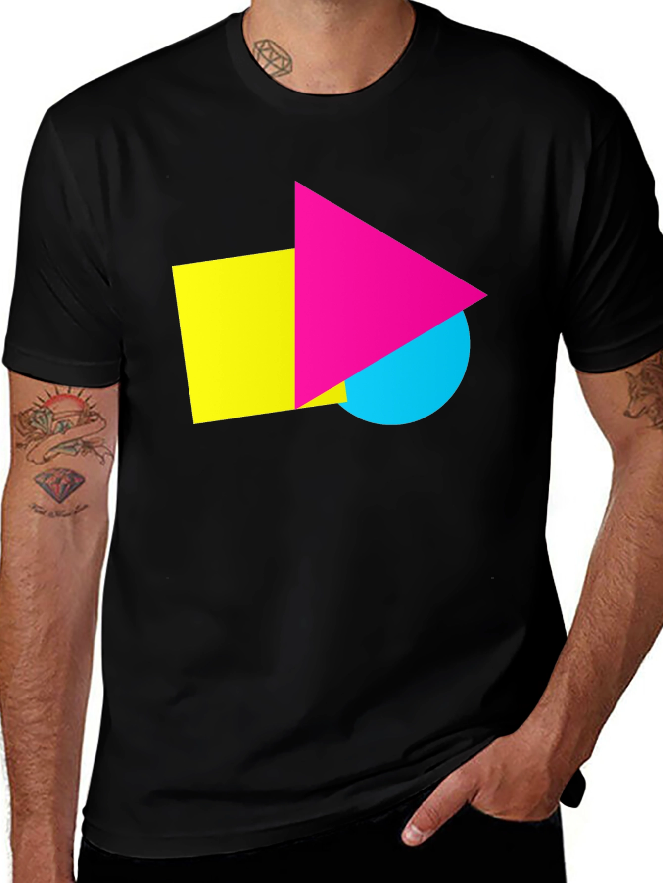 Variant 12 of Geometric Shapes Graphic Tee - Modern Art Shirt