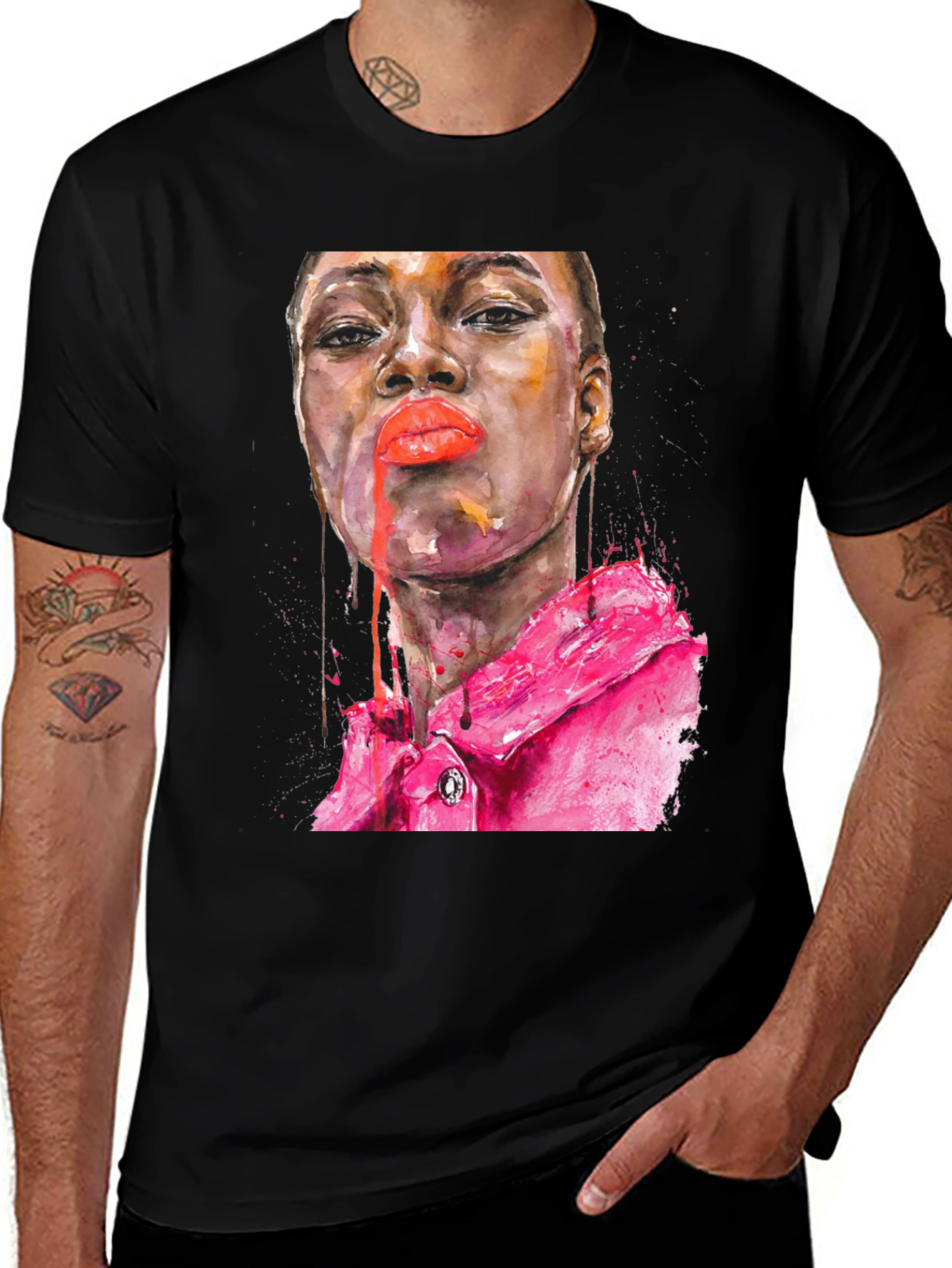 Variant 7 of Watercolor Portrait T-Shirt