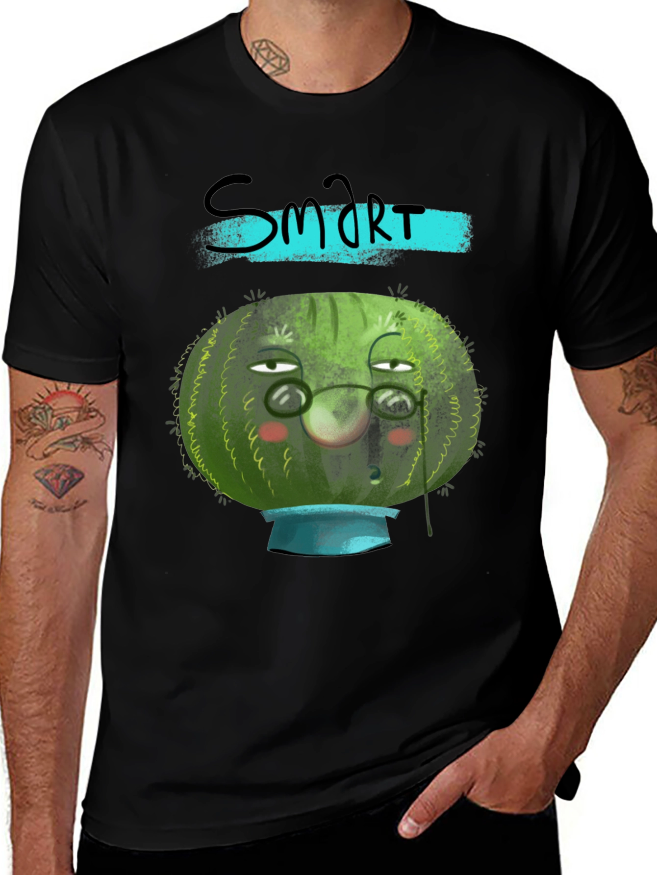 Variant 10 of Smart Watermelon Graphic Tee - Unique Design