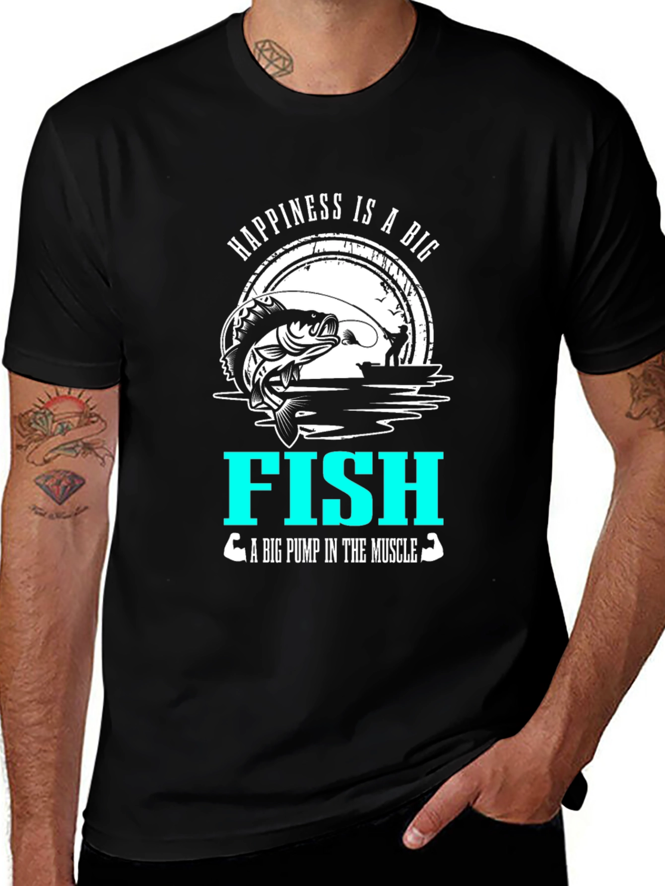 Variant 23 of Happiness is a Big Fish T-Shirt