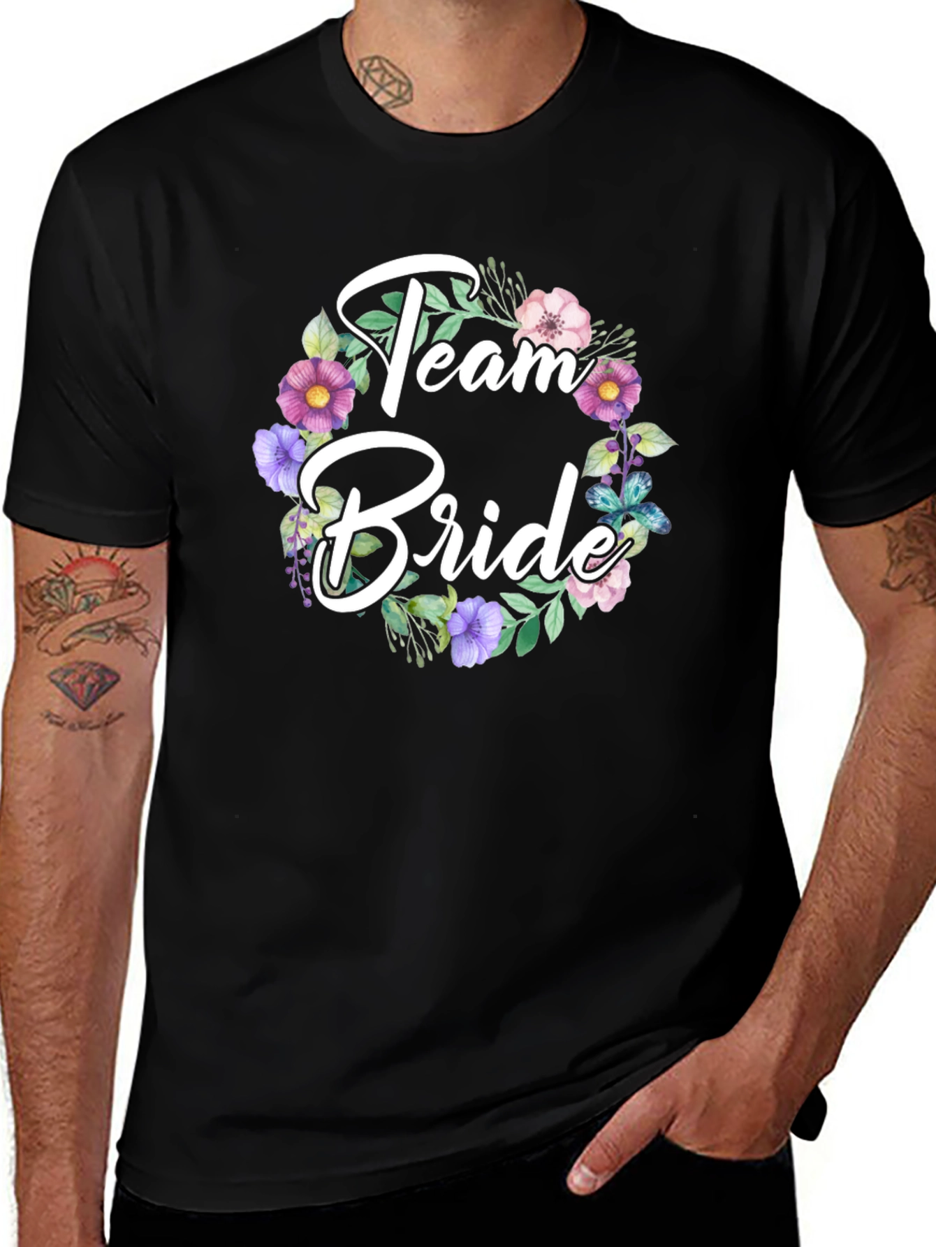 Team Bride Floral T-Shirt - Bachelorette Party Tee
