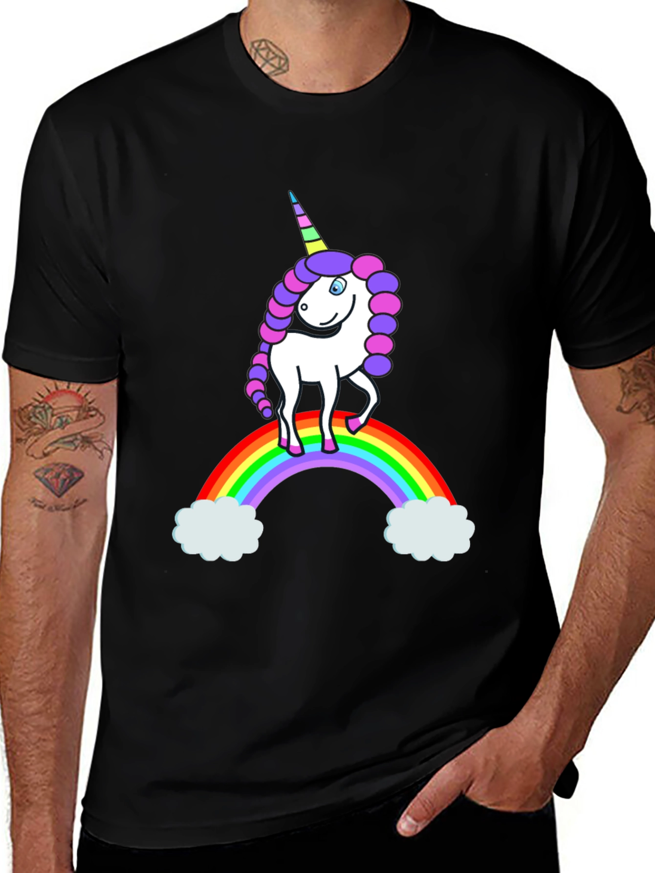 Variant 20 of Unicorn Rainbow Graphic Tee - Magical Men's T-Shirt