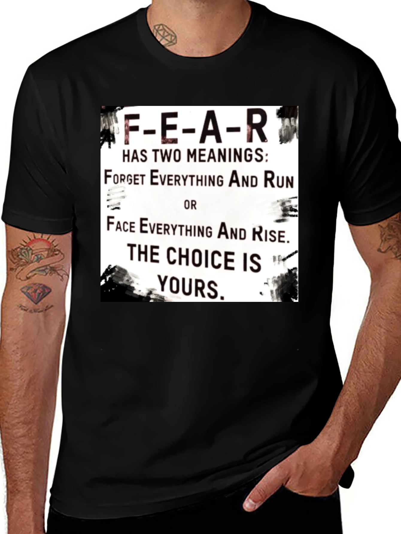 Variant 10 of Motivational FEAR T-Shirt: Choice Is Yours Graphic Tee