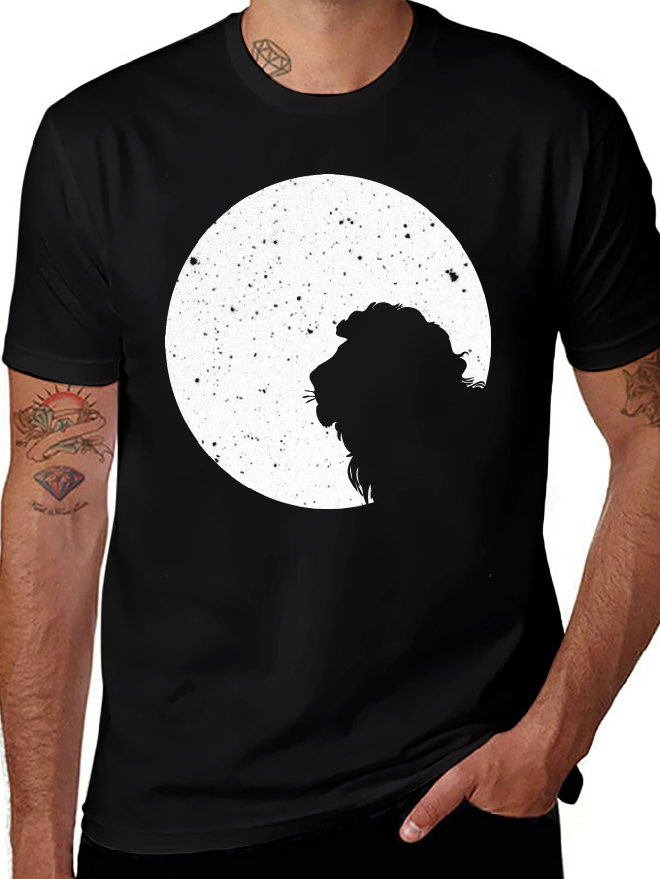 Variant 18 of Lion Silhouette Graphic Tee