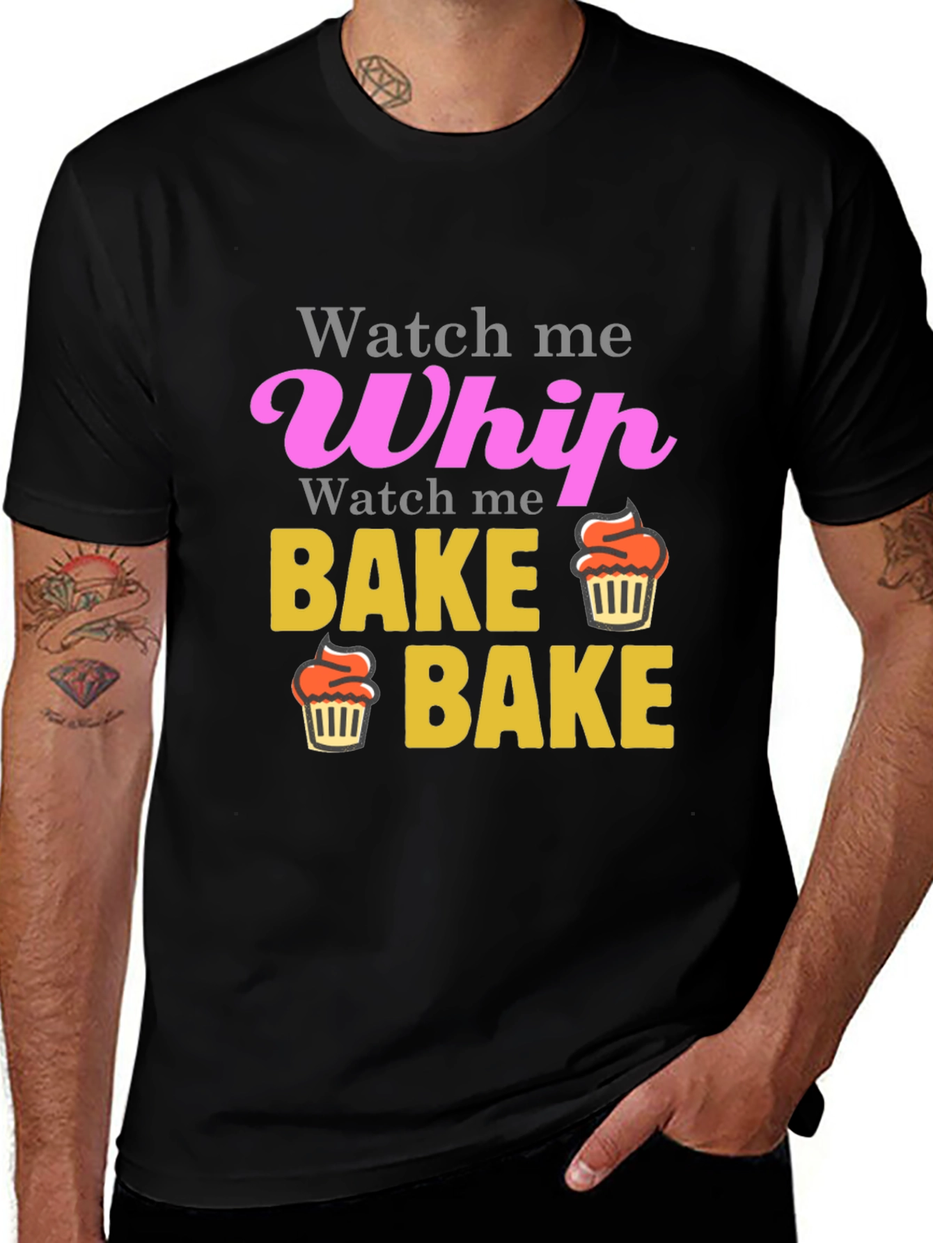 Variant 21 of Watch Me Whip Bake Cupcake T-Shirt