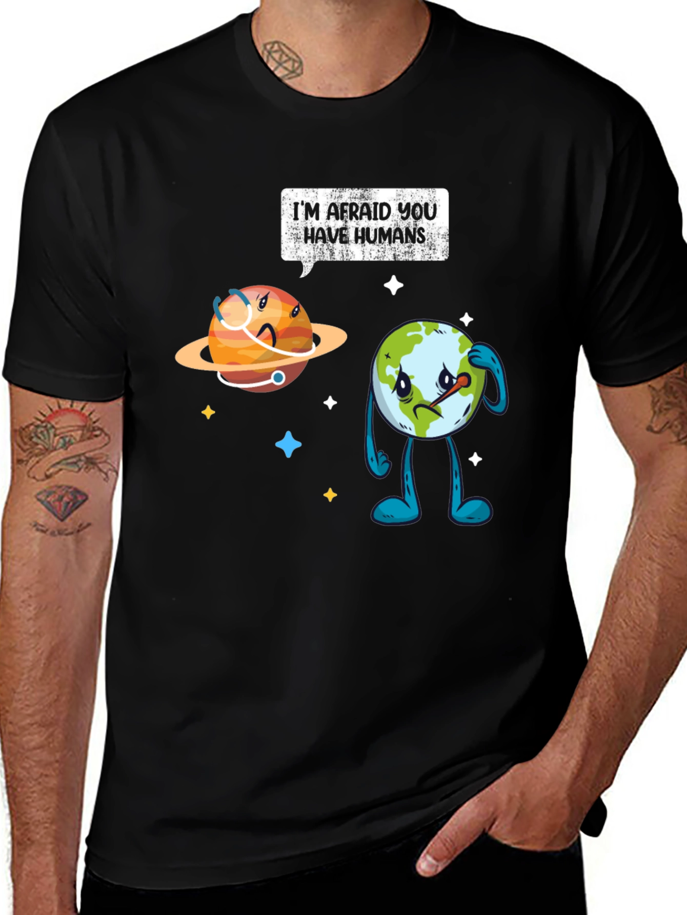 Variant 7 of Planets Humor T-Shirt