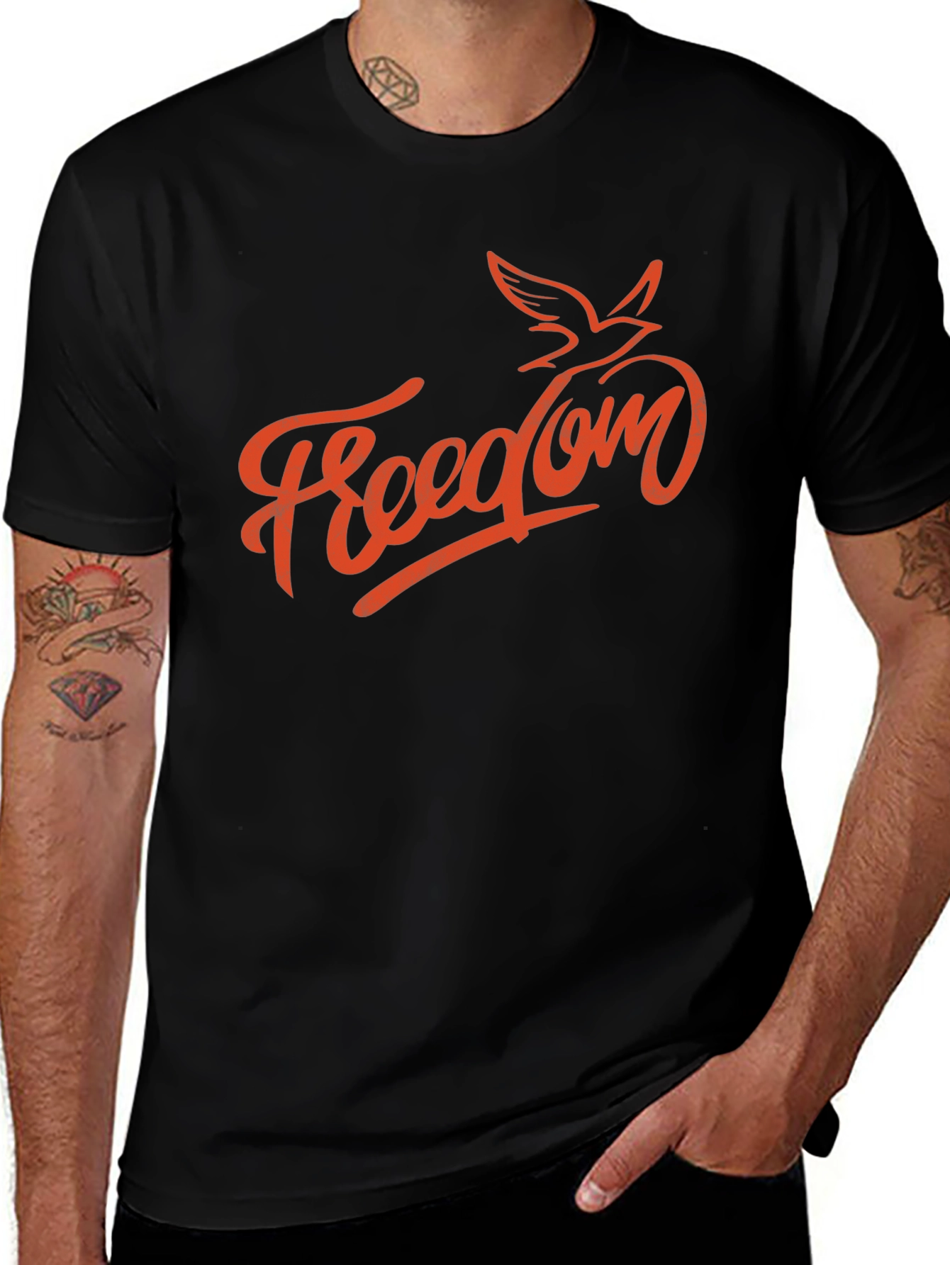 Variant 9 of Freedom Bird Graphic Tee - Mens Casual Style