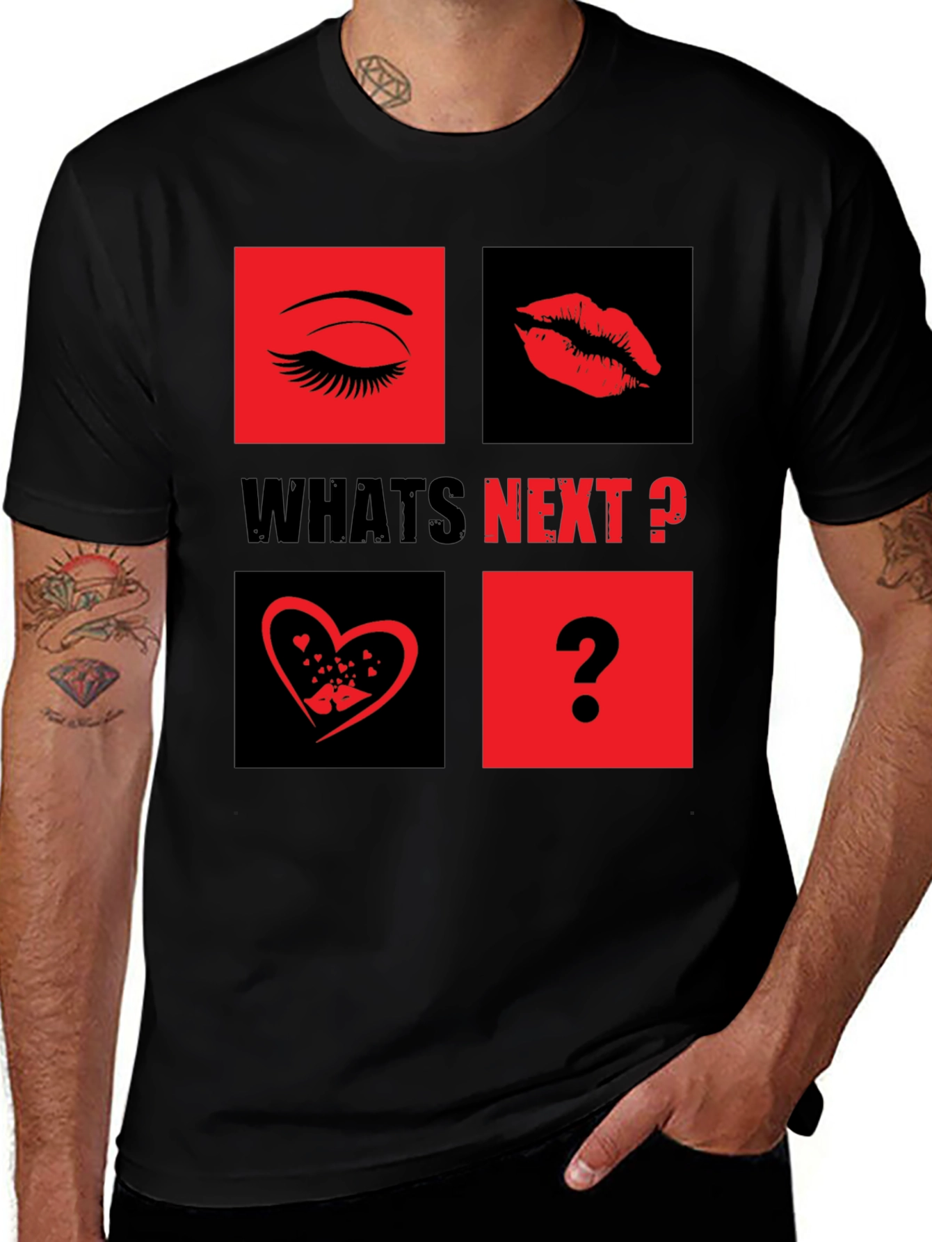 Variant 21 of What's Next? Eye, Lips, Love Graphic Tee