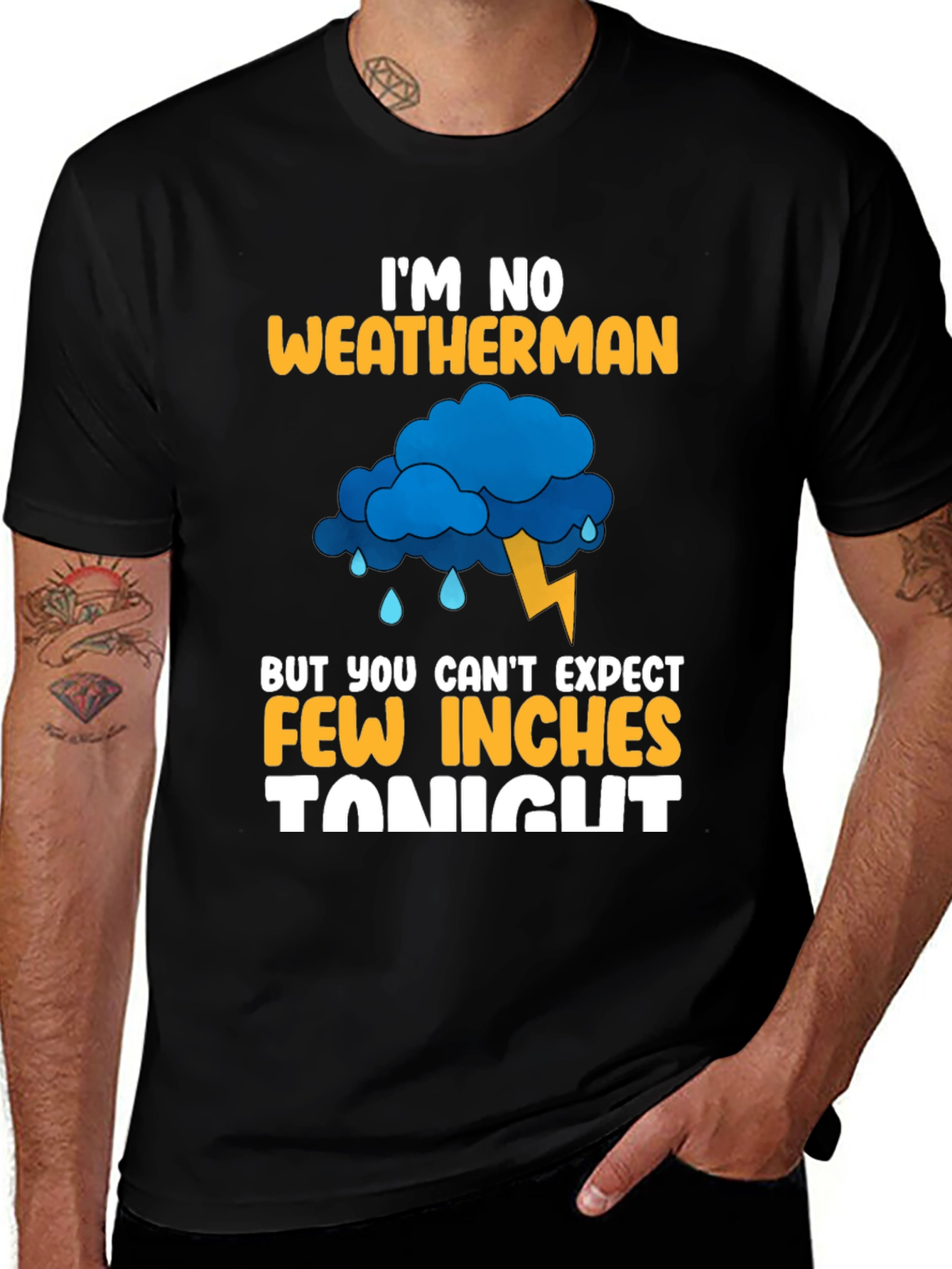 Variant 13 of Funny Weather Humor Black T-Shirt