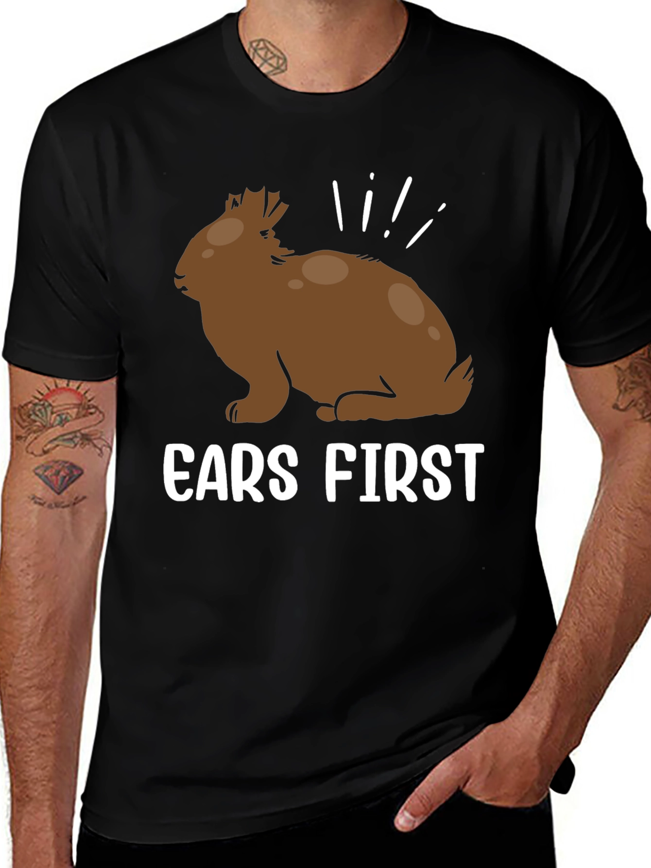 Ears First Rabbit Tee - Cute & Comfy Graphic T-Shirt