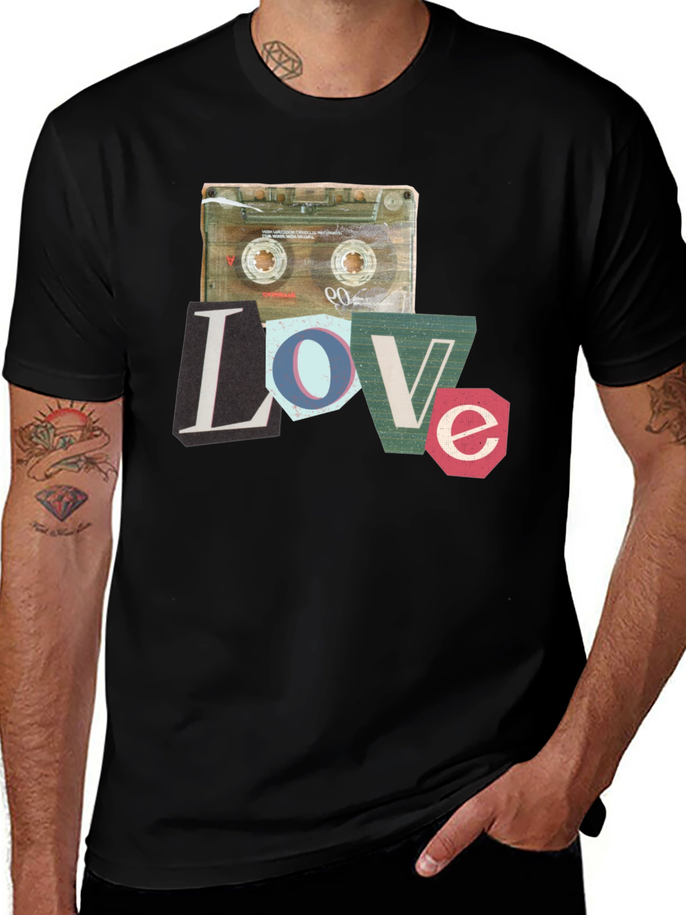 Variant 9 of Retro Mixtape Love T-Shirt - Vintage Graphic Tee