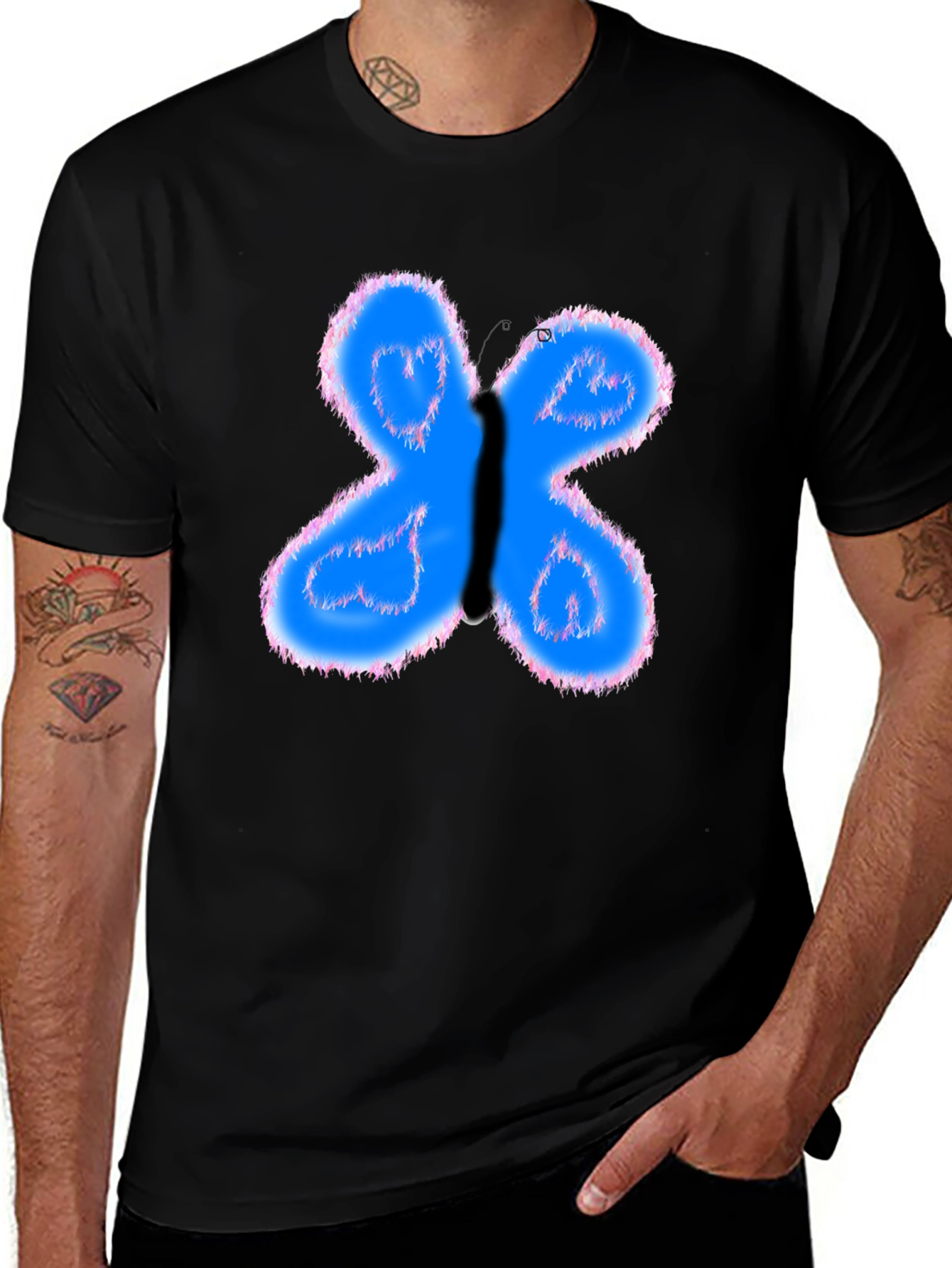 Variant 5 of Butterfly Heart Graphic Tee - Soft Cotton Comfort