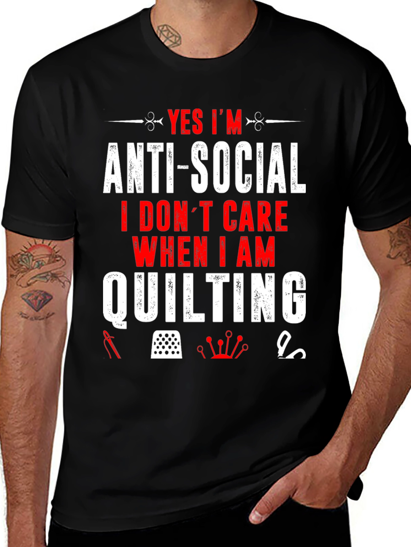 Anti-Social Quilting T-Shirt