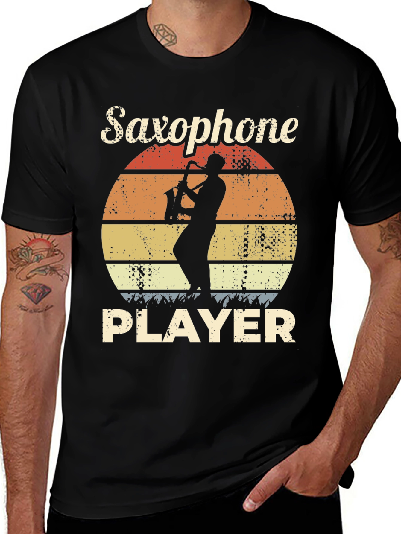 Variant 23 of Saxophone Player Graphic T-Shirt