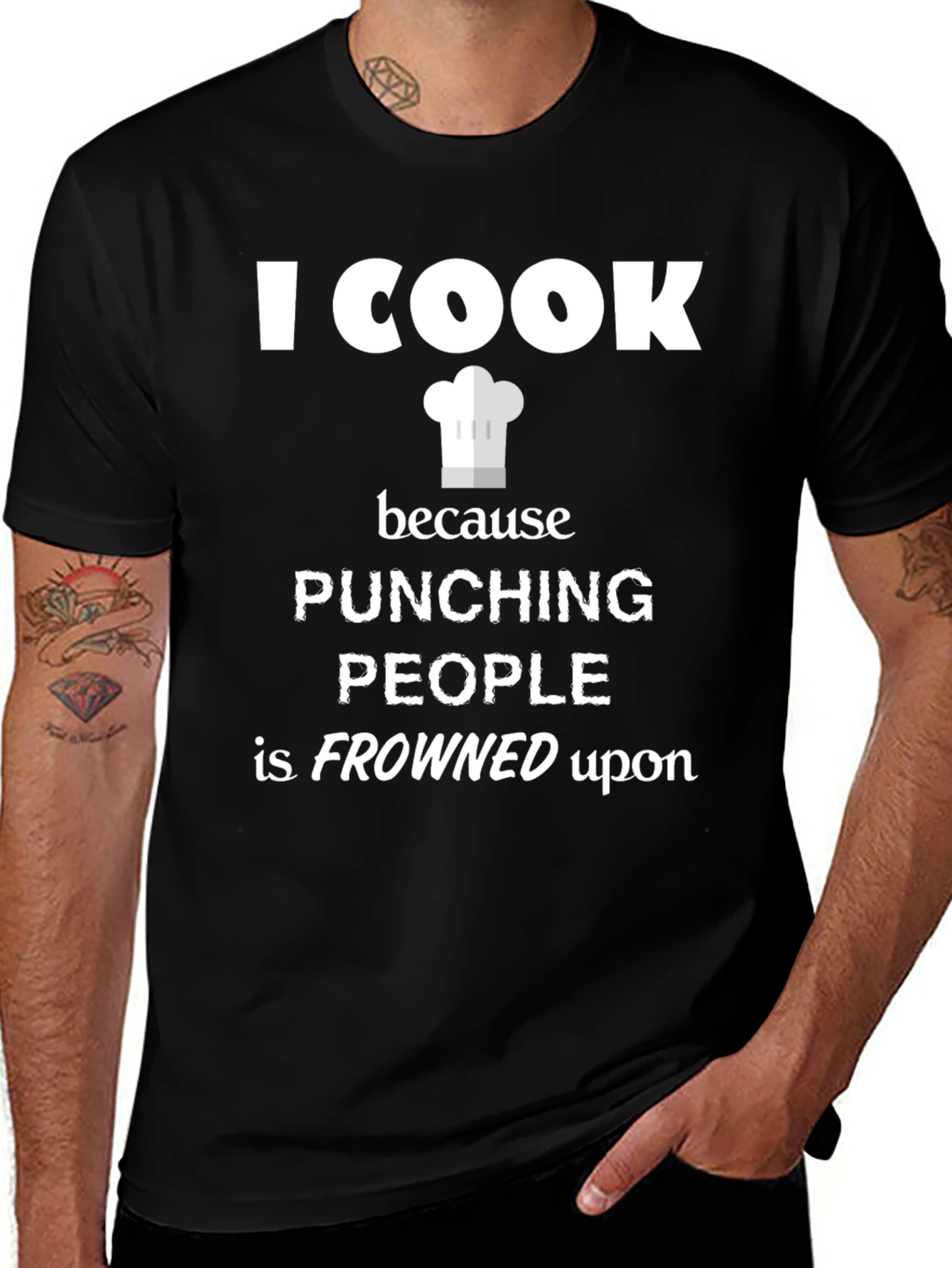Variant 22 of I Cook Because Punching People is Frowned Upon T-Shirt