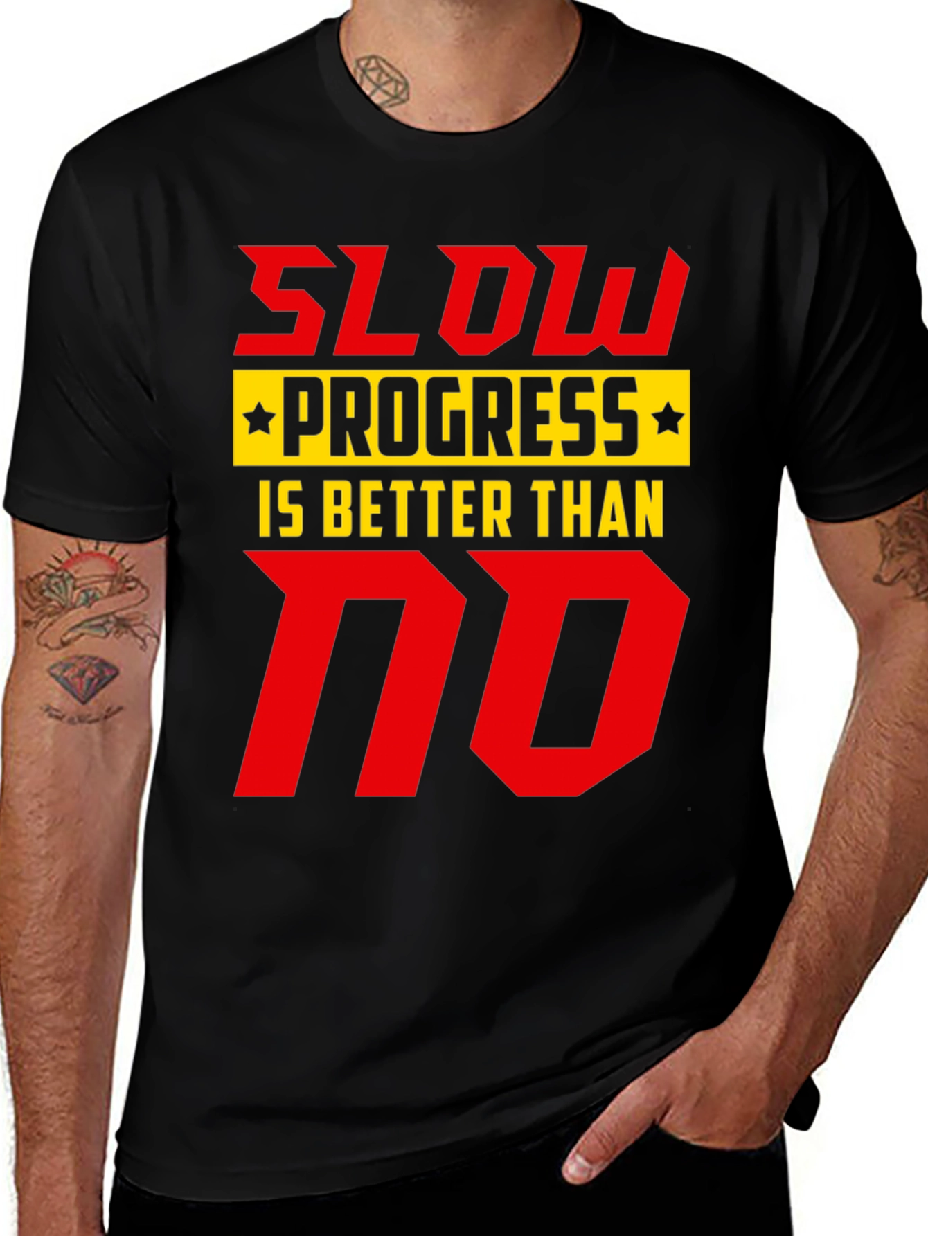 Variant 19 of Slow Progress T-Shirt - Motivational Graphic Tee