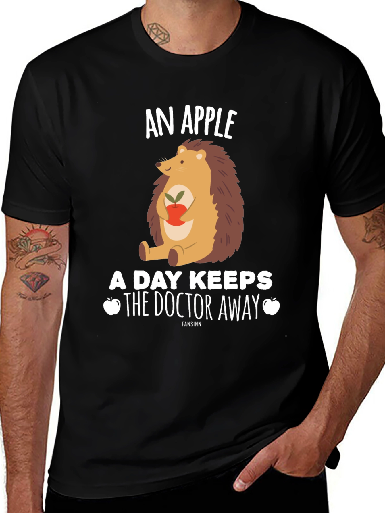 Variant 4 of An Apple a Day Hedgehog T-Shirt