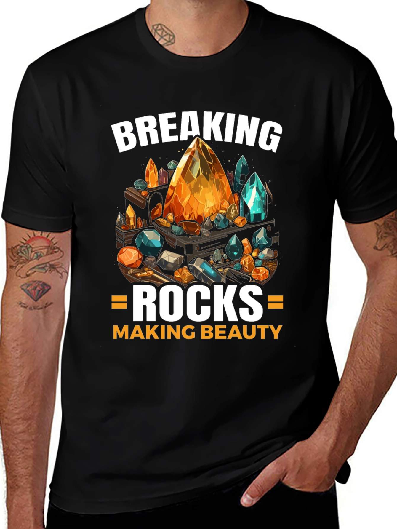 Variant 25 of Breaking Rocks Making Beauty Graphic Tee