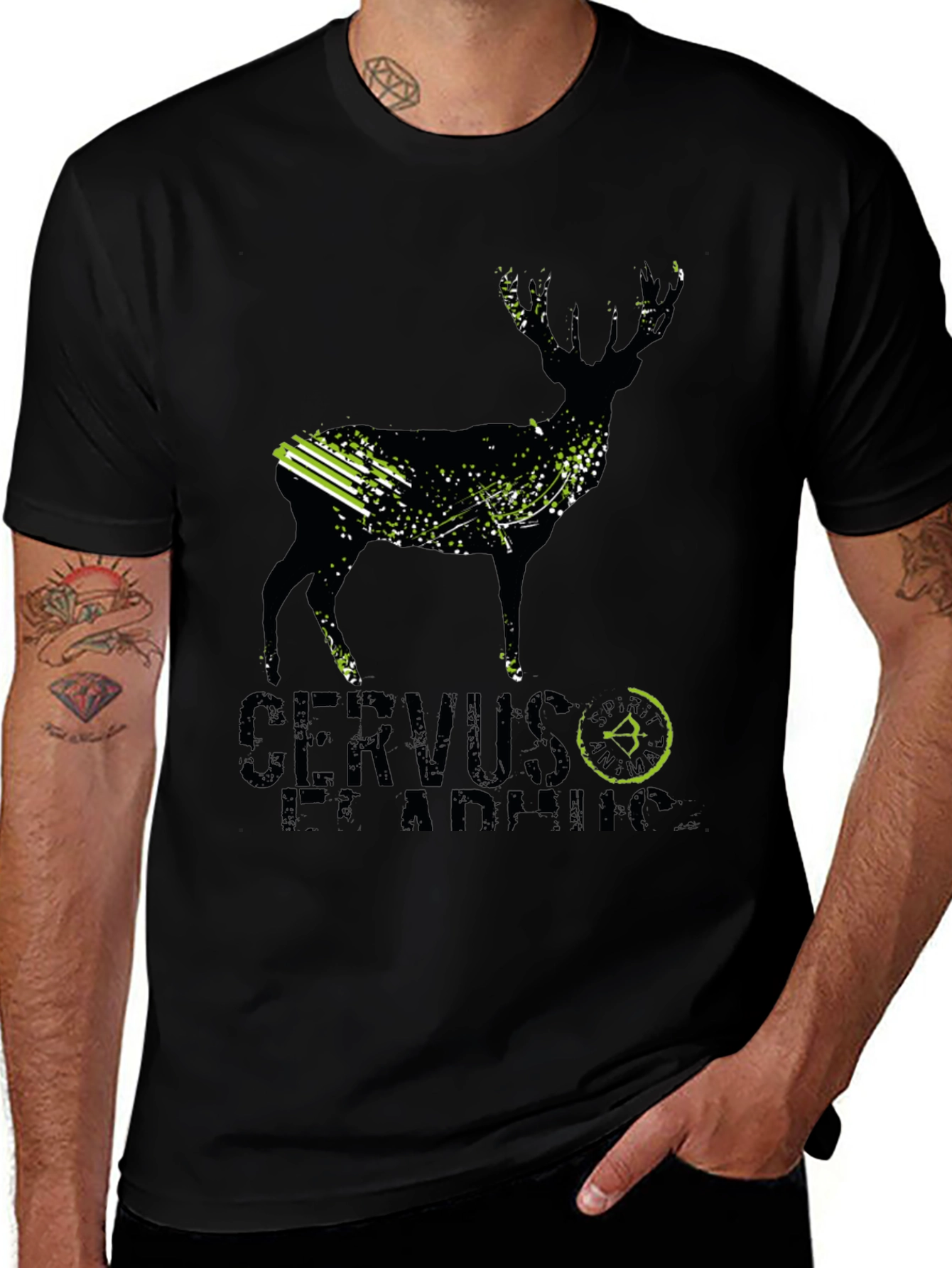 Variant 9 of Deer Hunting T-Shirt - Cervus Elaphus Archery Design