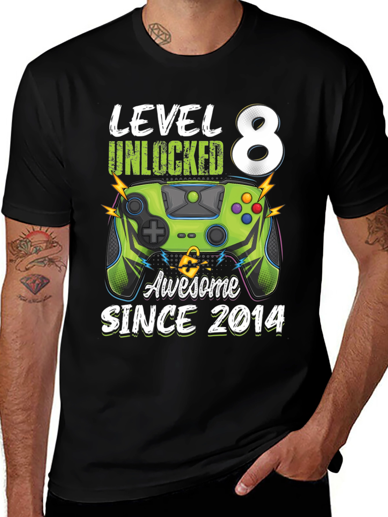 Level 8 Unlocked Birthday T-Shirt