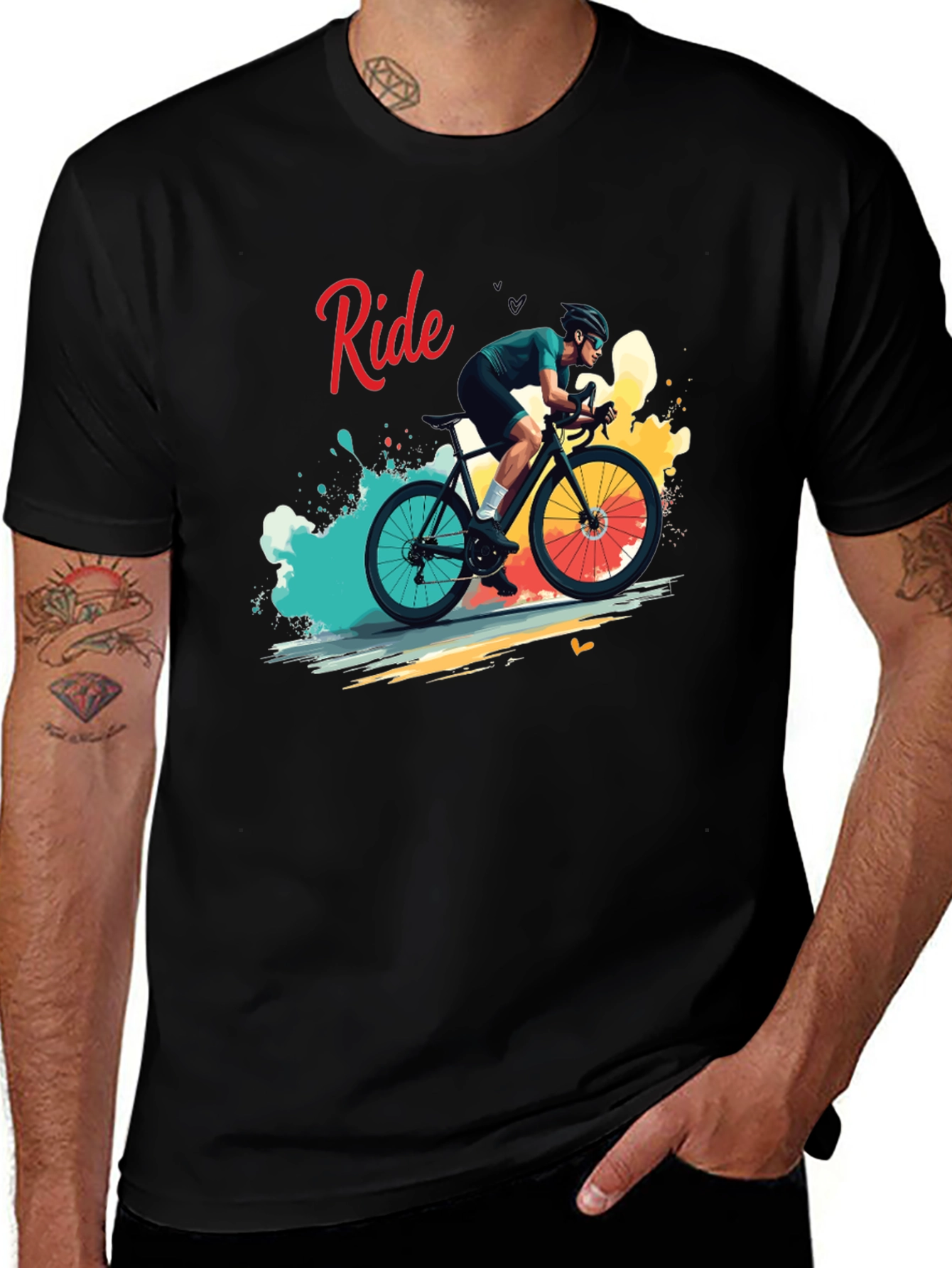 Ride Bike Graphic T-Shirt - Cycling Enthusiast Apparel