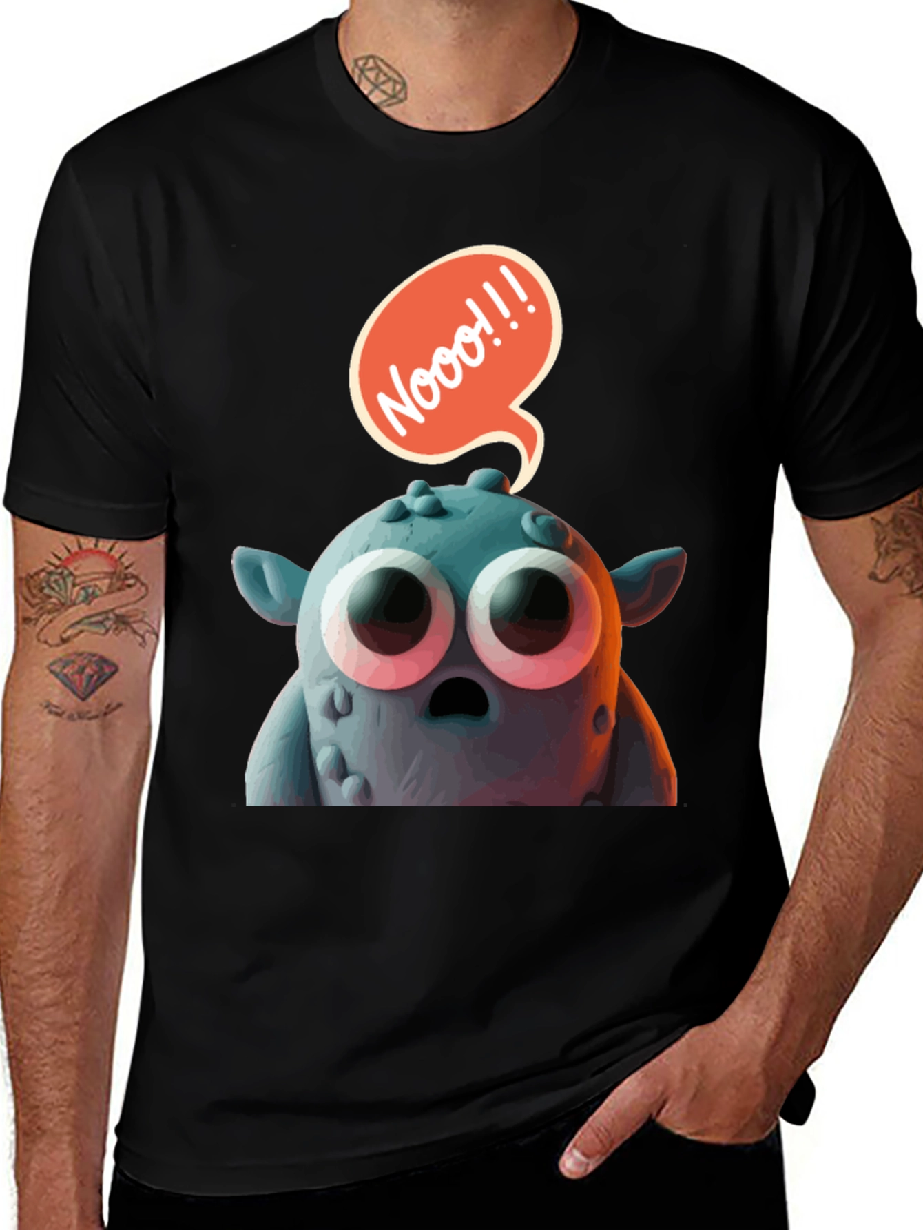 Cartoon Monster Graphic Tee - Expressive Style