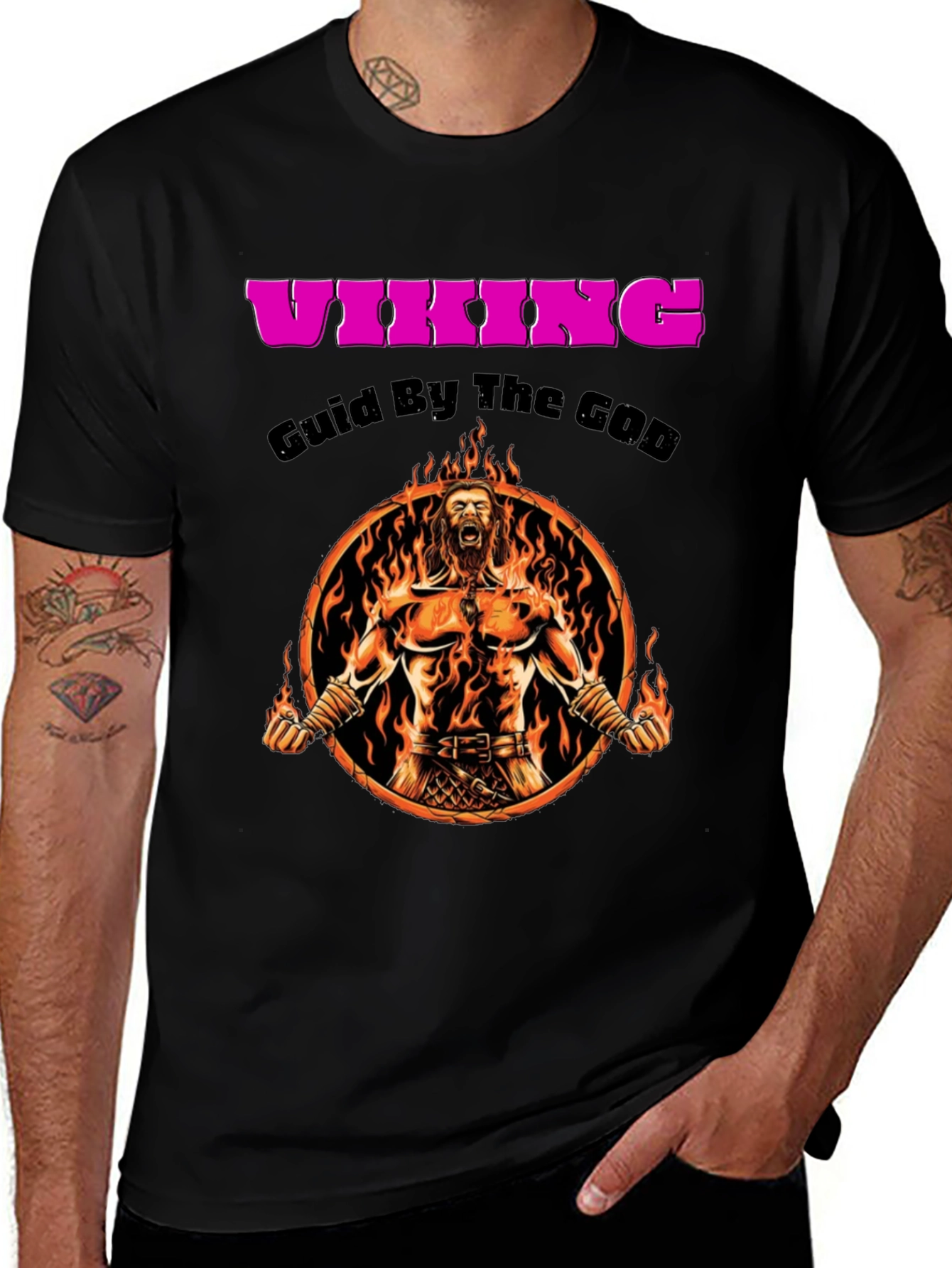 Viking Guided By The Gods Graphic T-Shirt