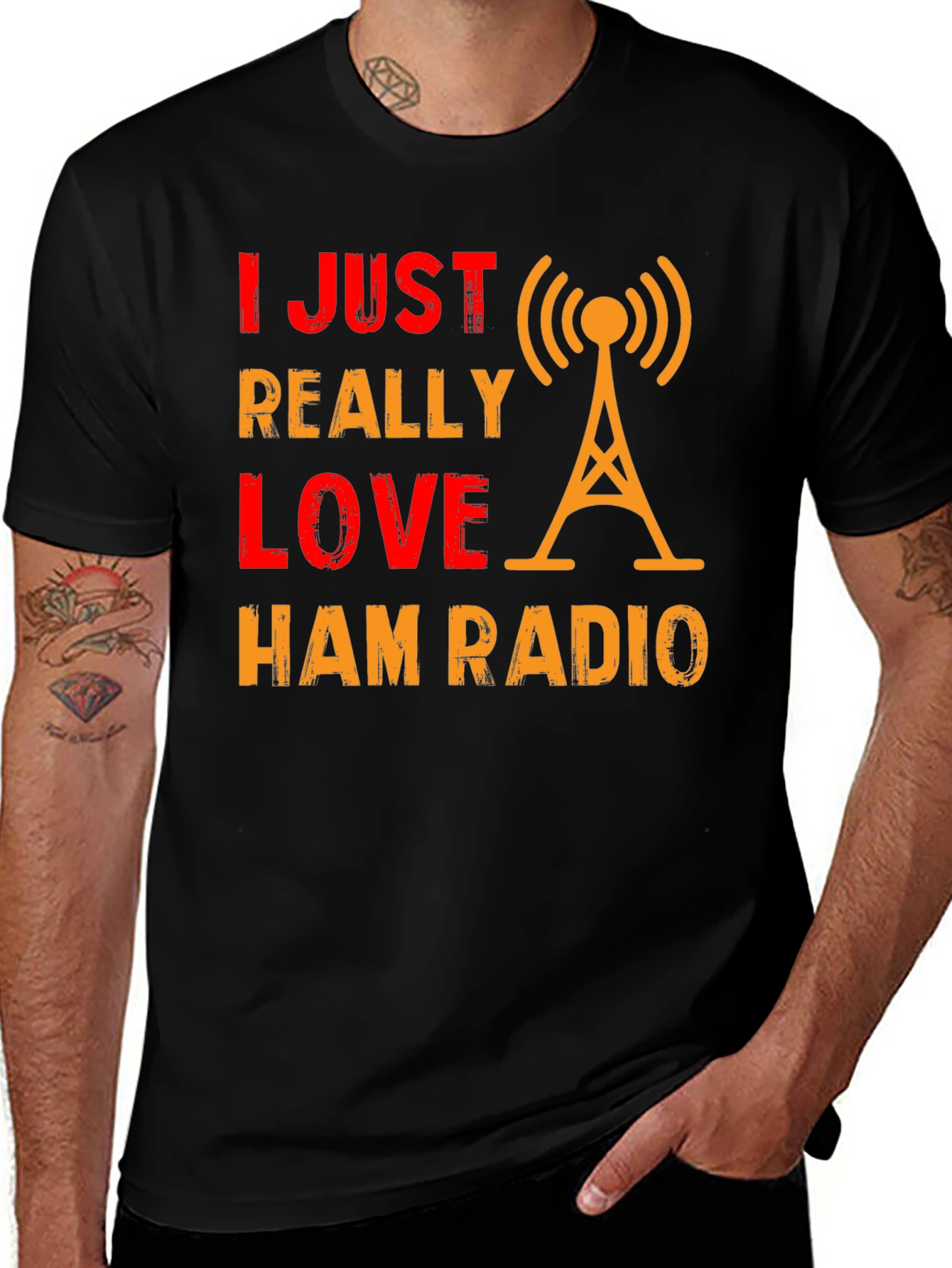 Variant 8 of I Love Ham Radio T-Shirt