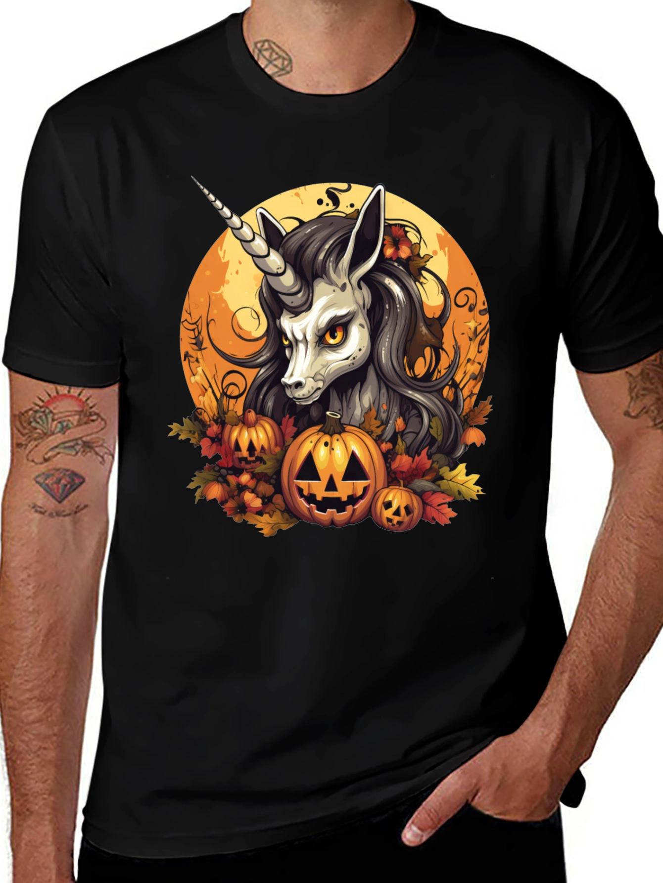 Variant 18 of Halloween Unicorn Pumpkin T-Shirt