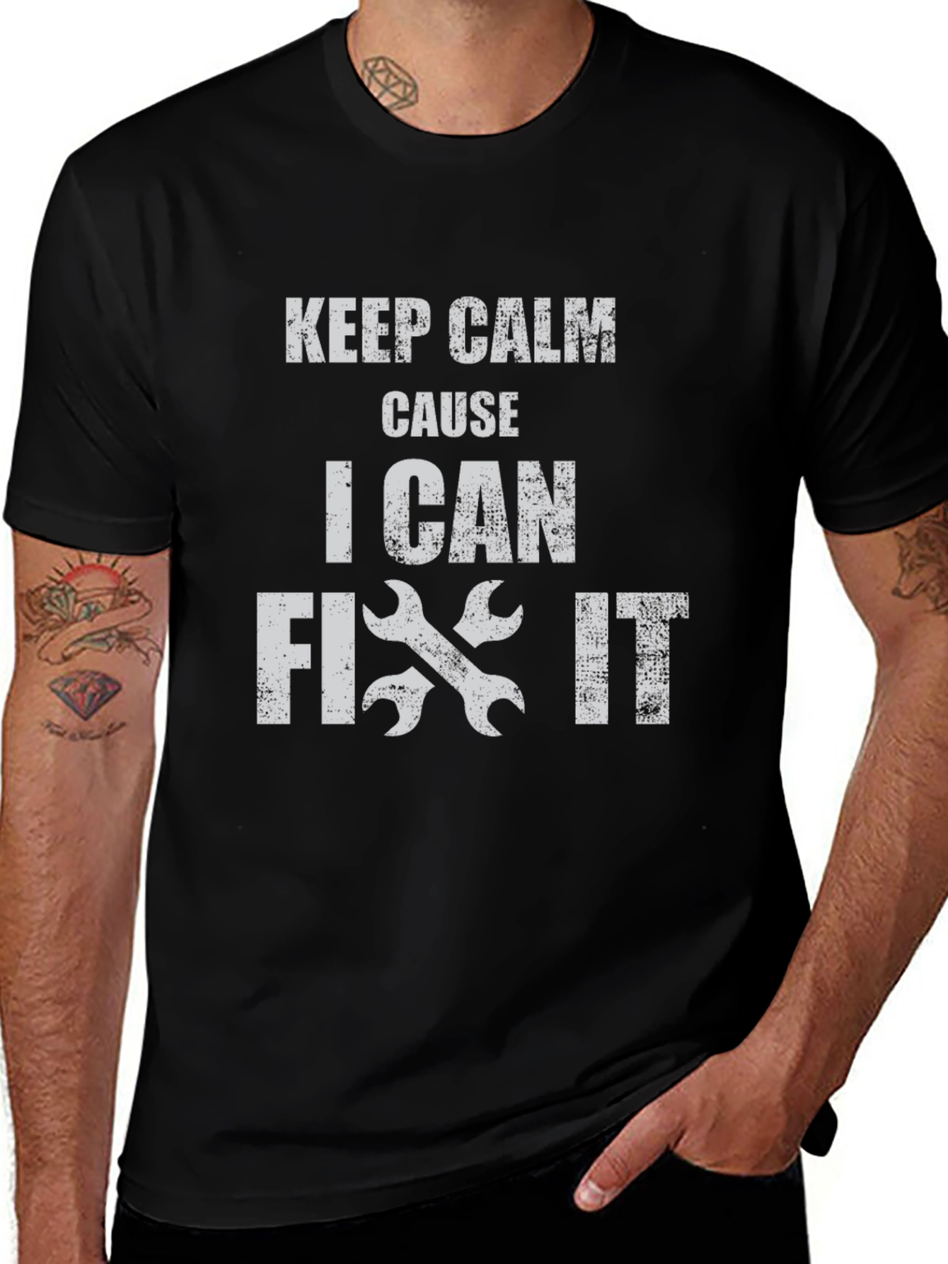Variant 19 of Keep Calm I Can Fix It T-Shirt Mechanic Gift