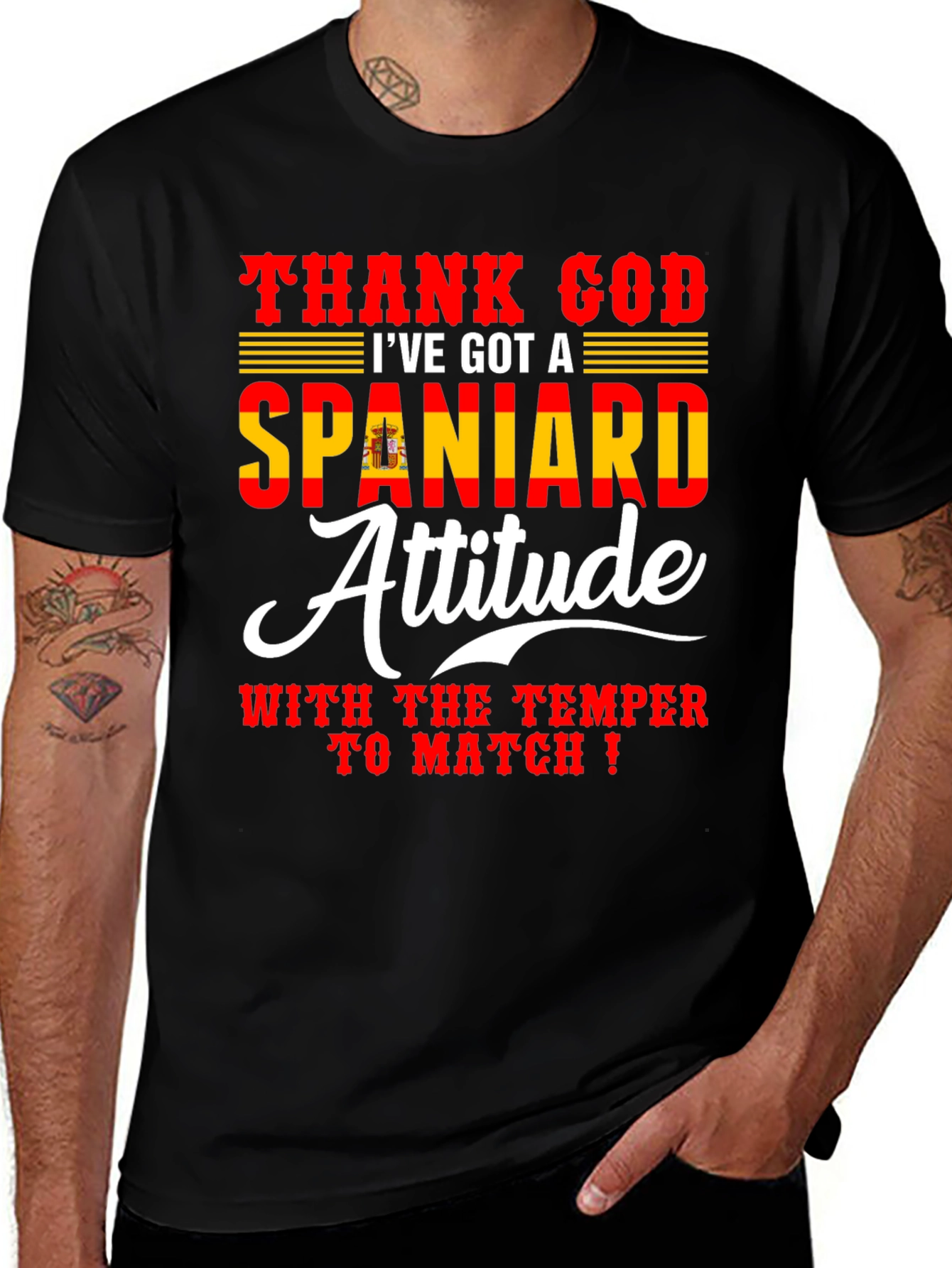 Spanish Attitude T-Shirt - Men's Black Tee
