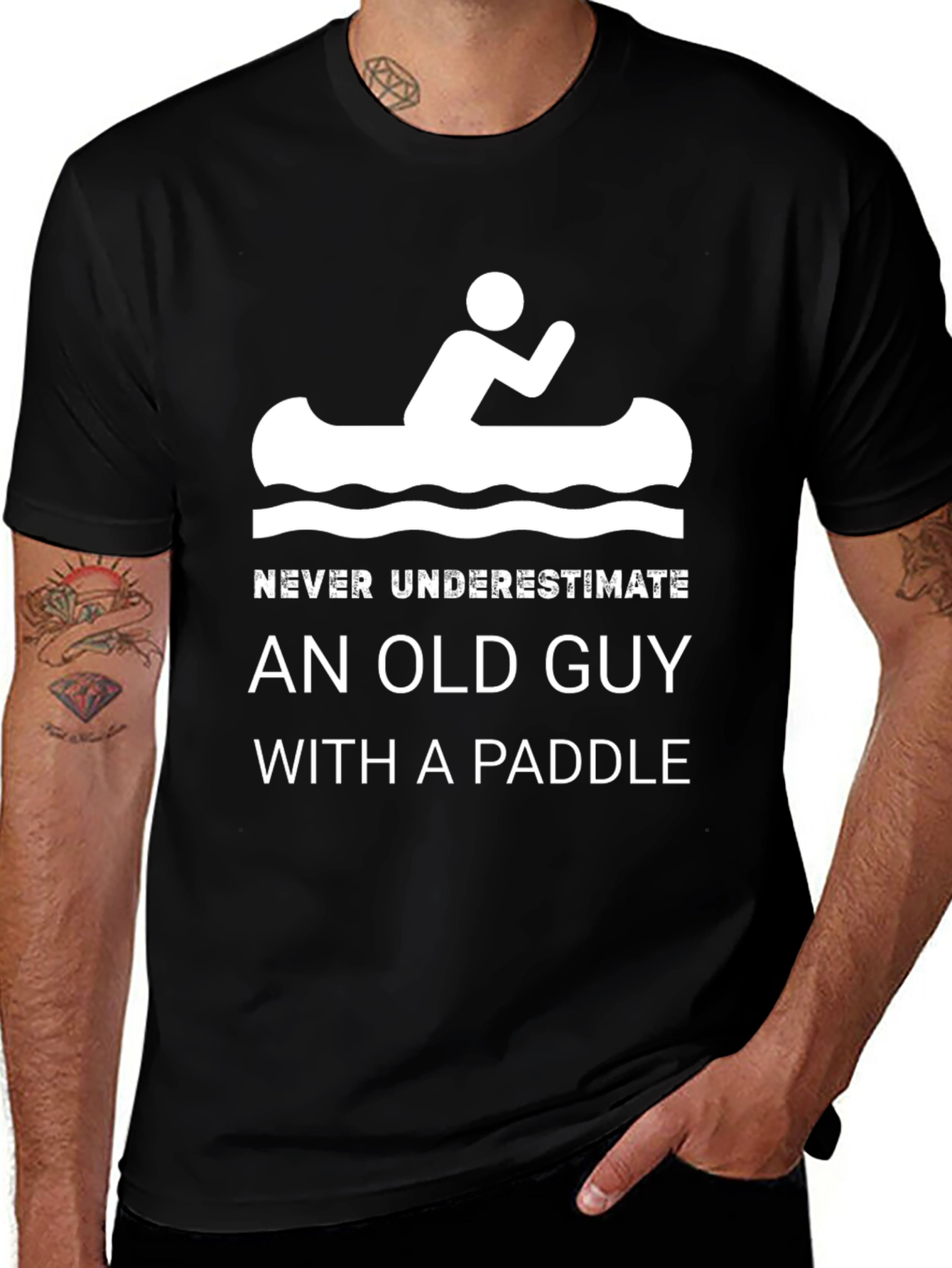 Variant 13 of Old Guy Paddle T-Shirt - Funny Boating Tee
