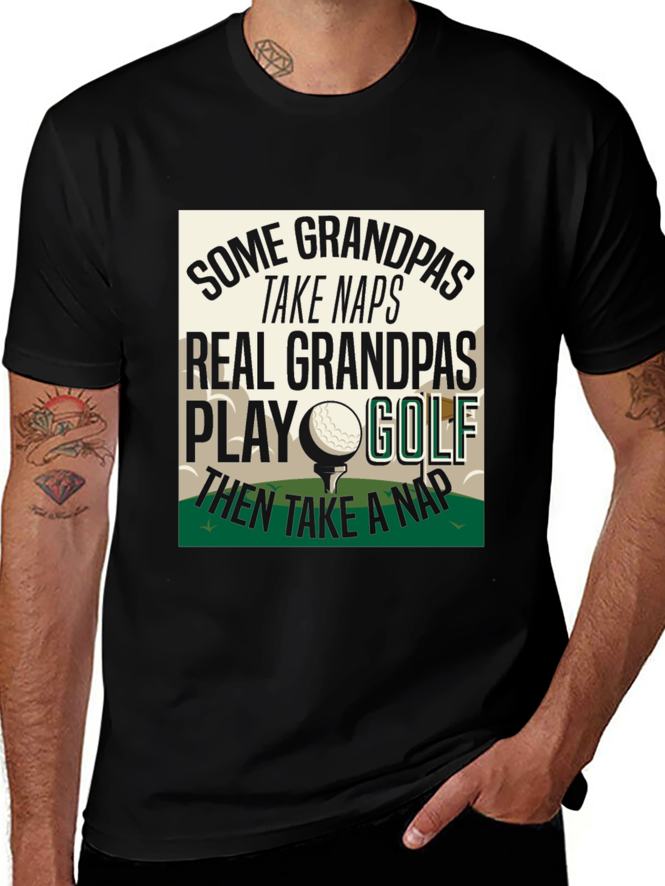 Variant 7 of Golf Grandpas T-Shirt - Play Golf Then Take a Nap
