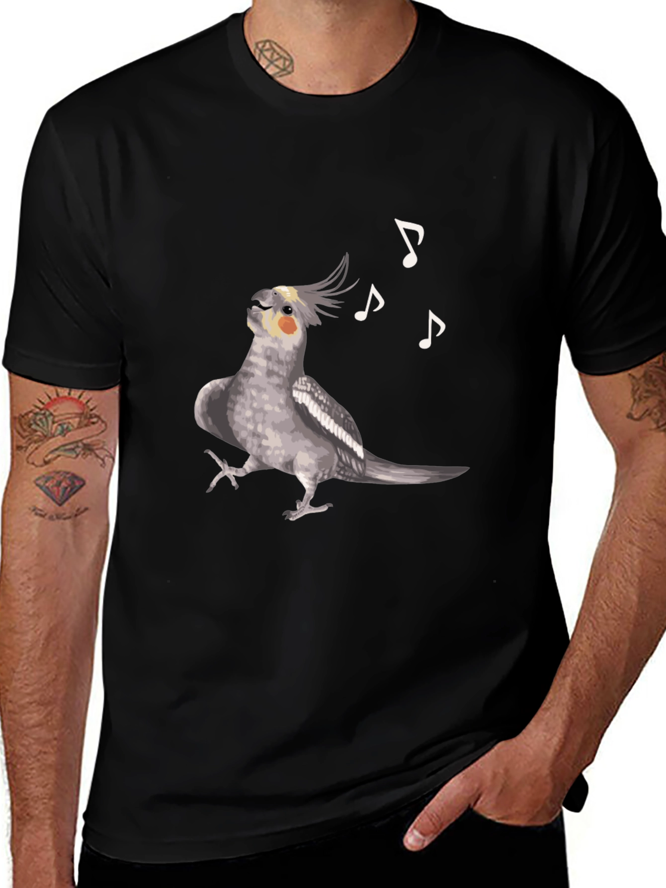 Variant 8 of Singing Cockatiel Graphic Tee