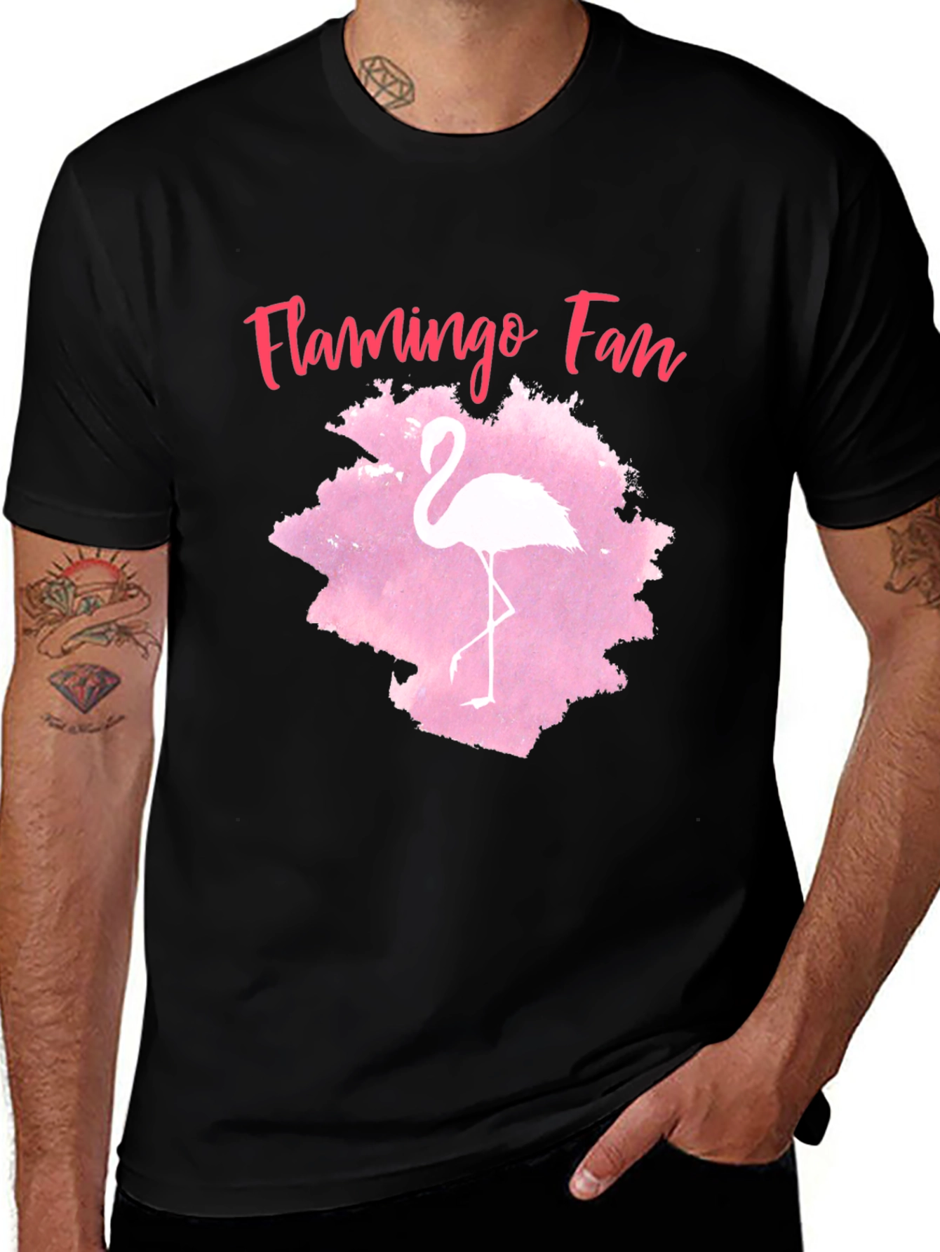 Variant 29 of Flamingo Fan Black T-Shirt
