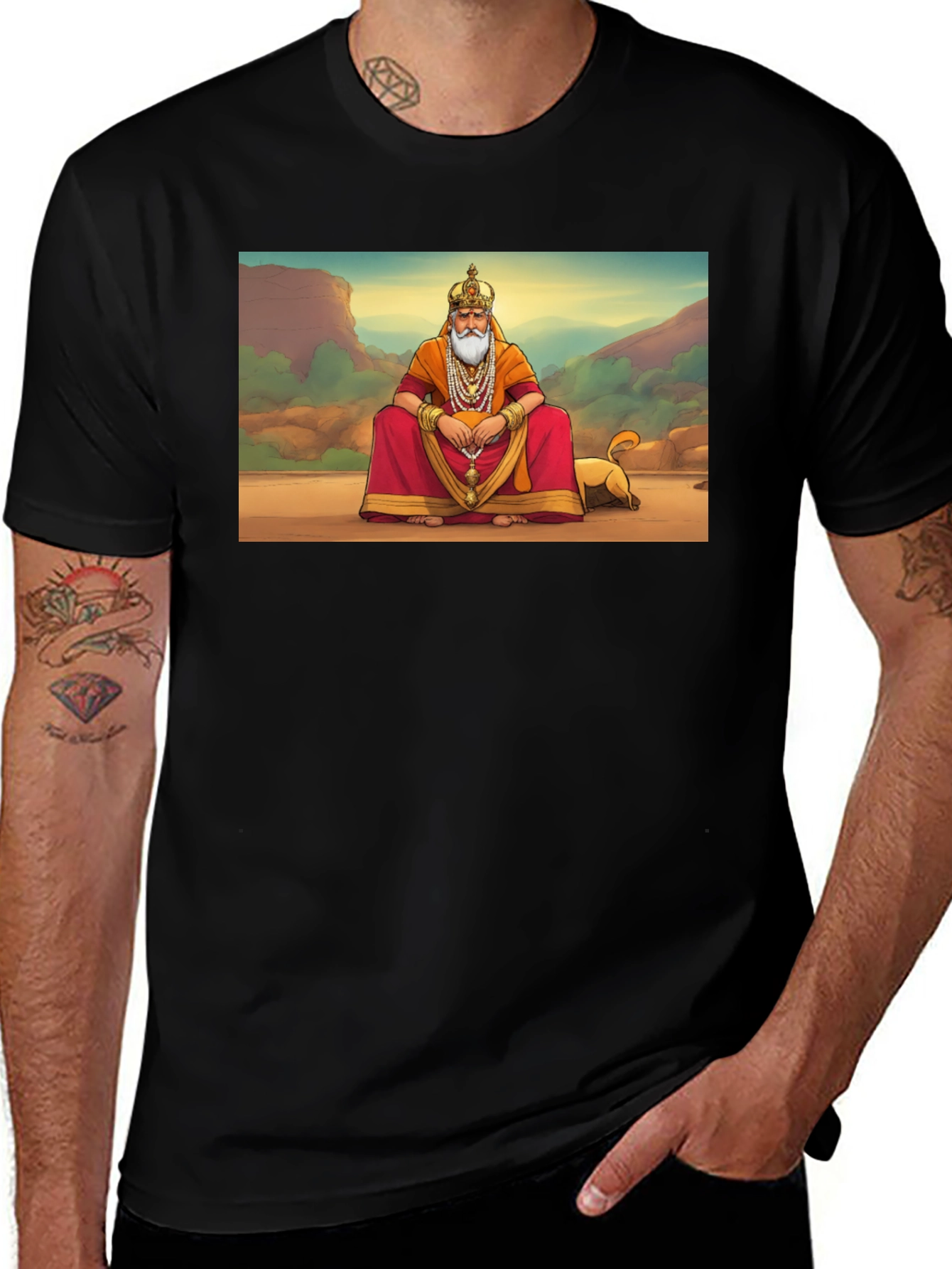 Variant 24 of Guru Cartoon T-Shirt - Unique Design