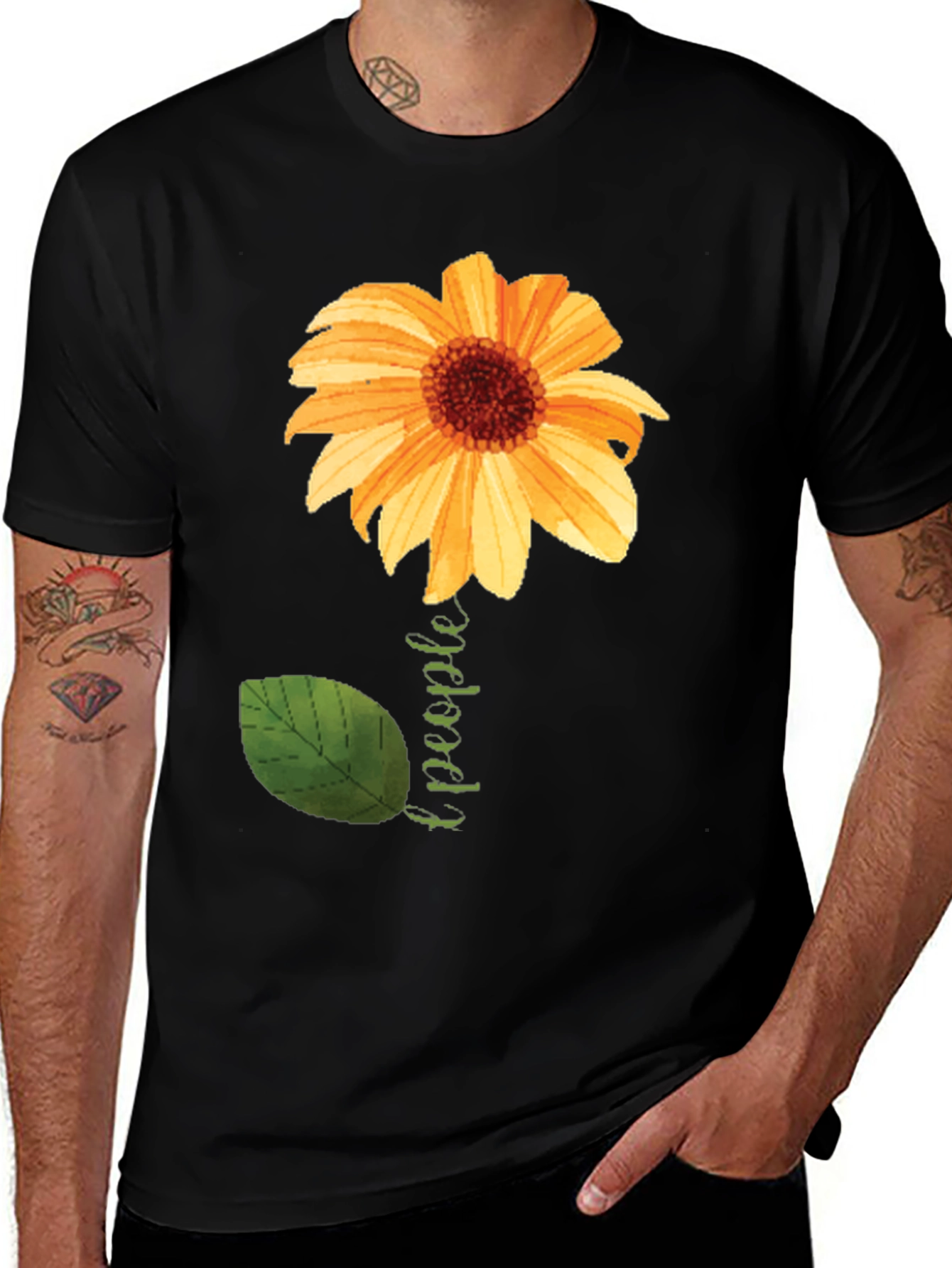 Variant 11 of Sunflower People Black T-Shirt