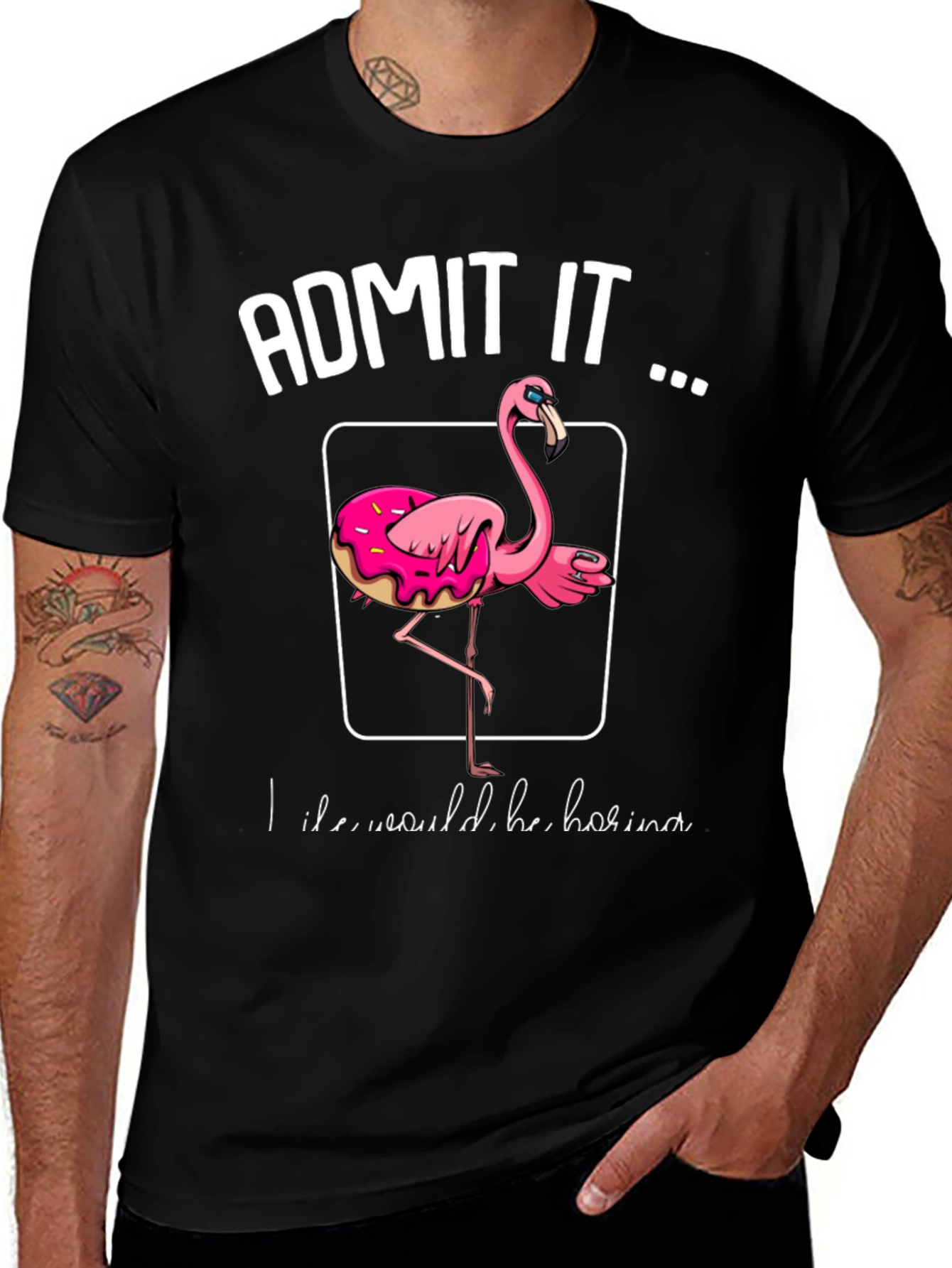 Variant 22 of Admit It Flamingo Donut T-Shirt