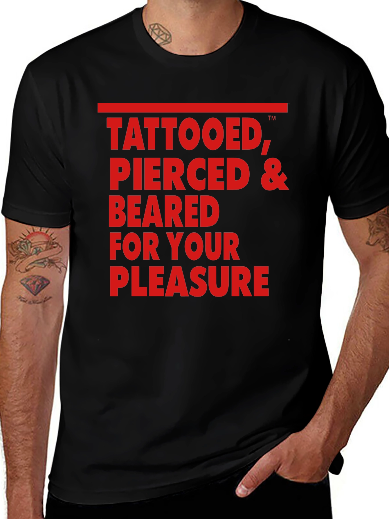 Variant 22 of Tattooed, Pierced & Bearded T-Shirt