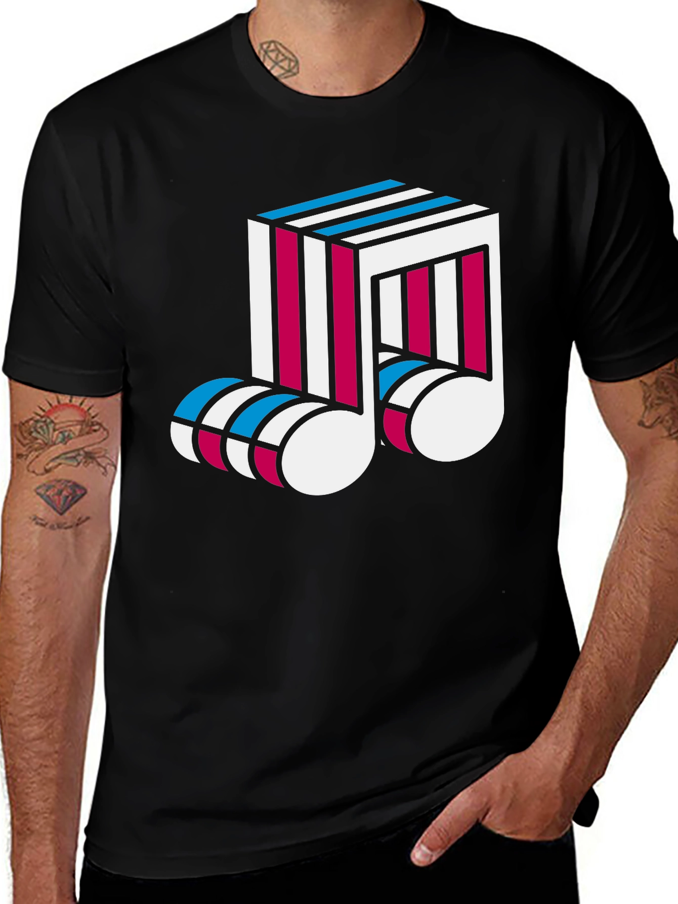 Variant 15 of Abstract Music Note Graphic Tee