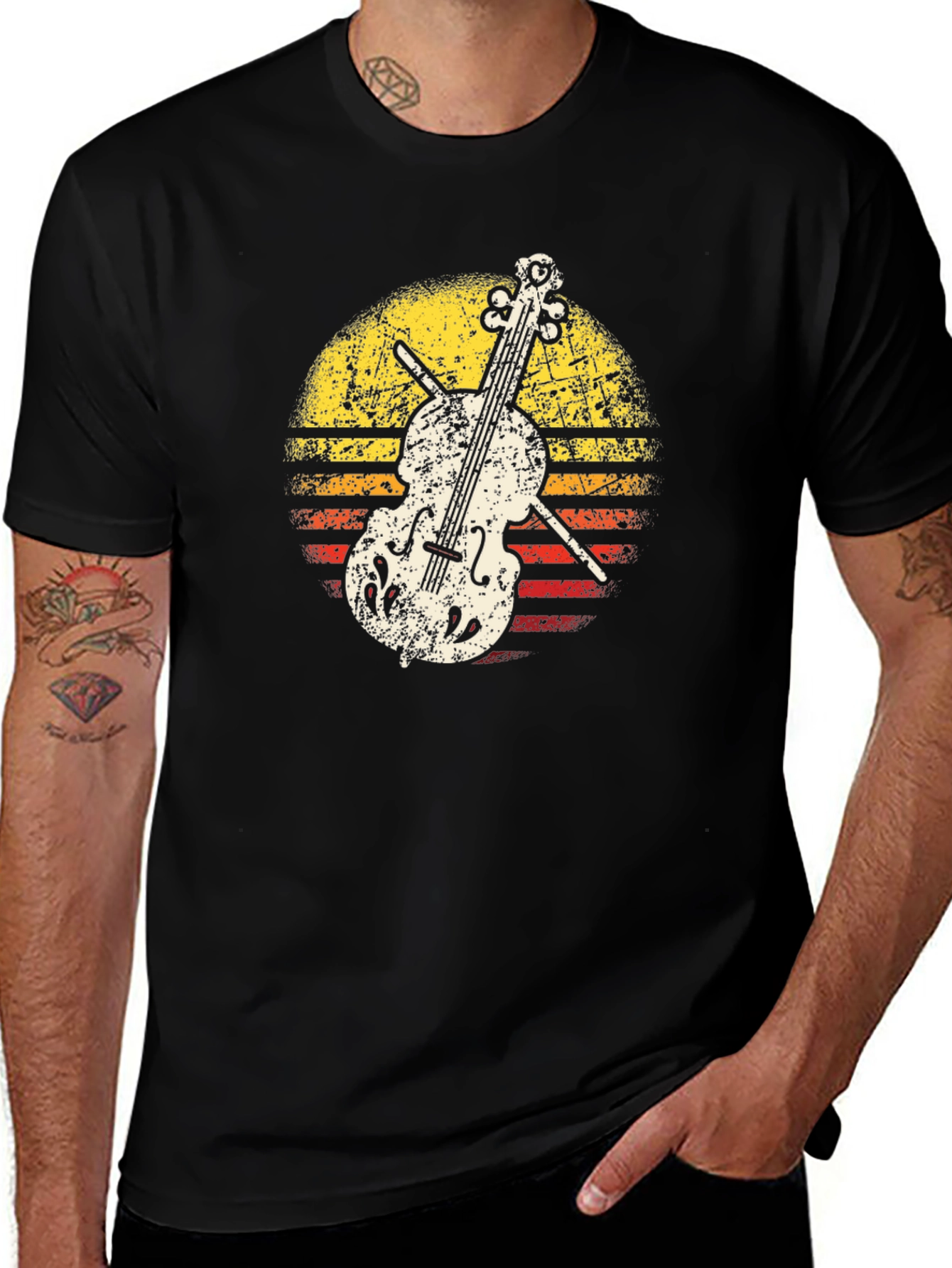 Variant 15 of Vintage Cello Sunset Graphic T-Shirt